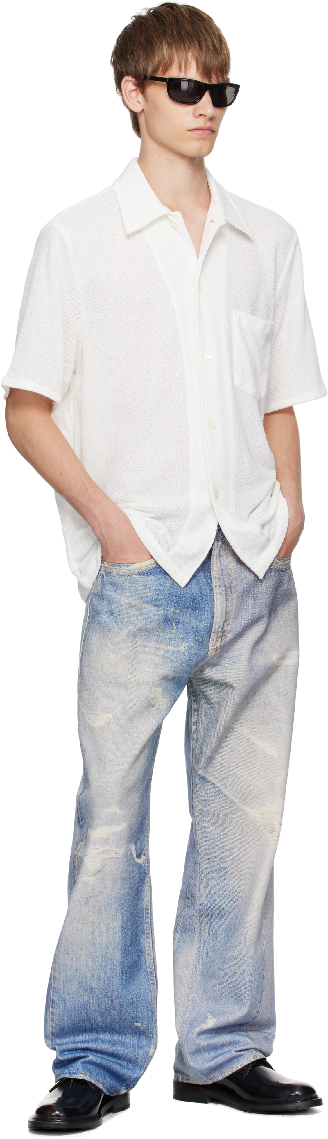Our Legacy White Box Shortsleeve Shirt In White
