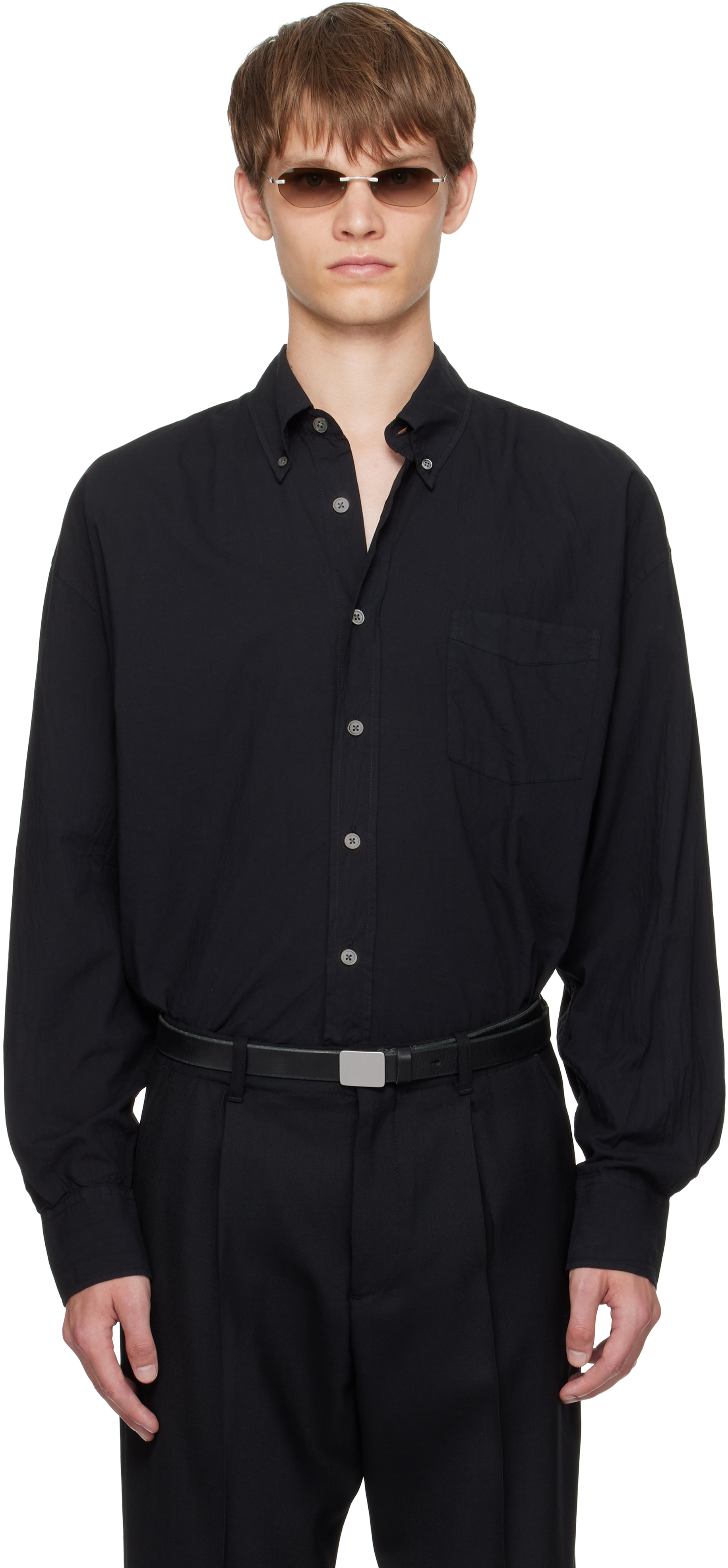OUR LEGACY: Black Borrowed BD Shirt | SSENSE
