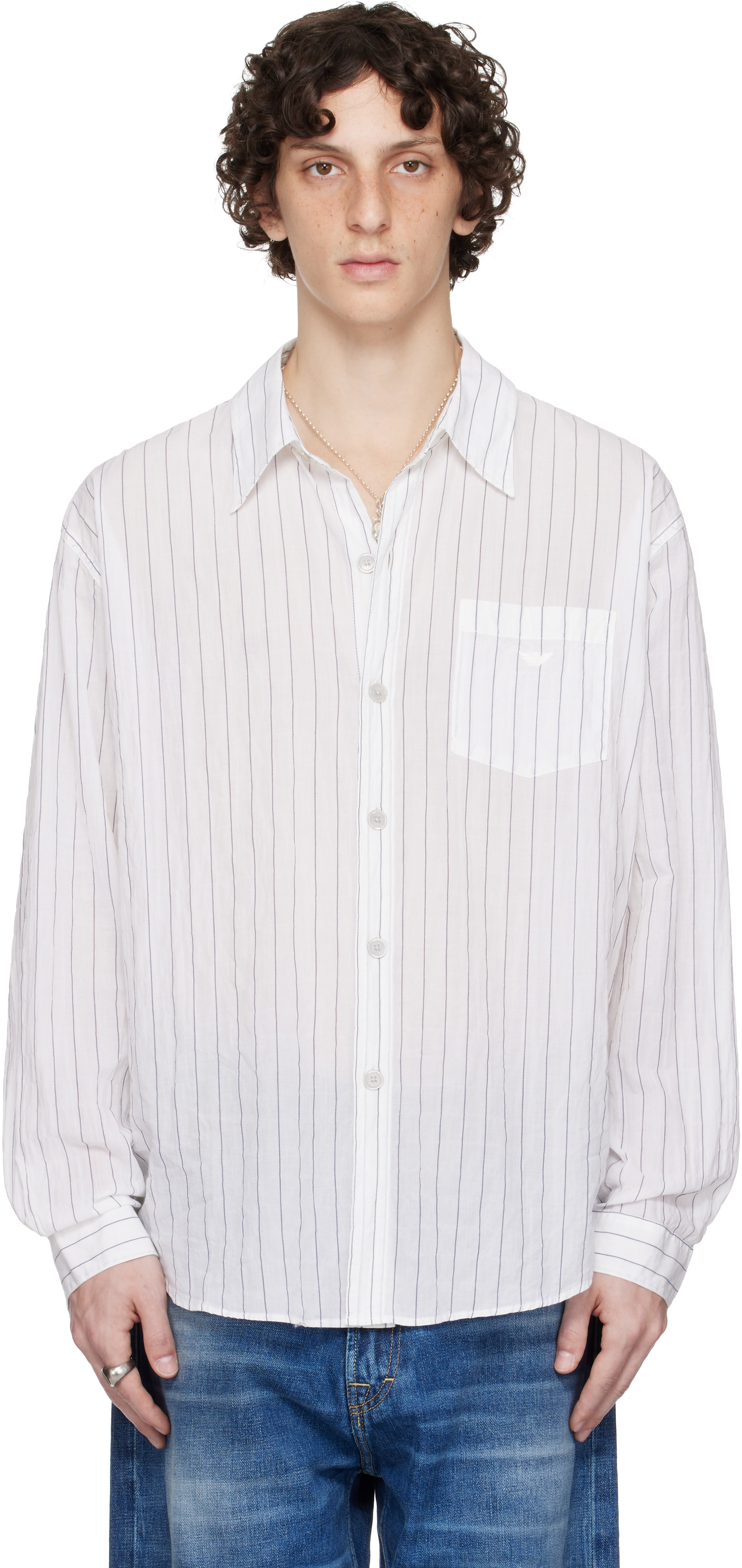 OUR LEGACY: WORK SHOP Emporio Armani ホワイト Garibaldi シャツ 
