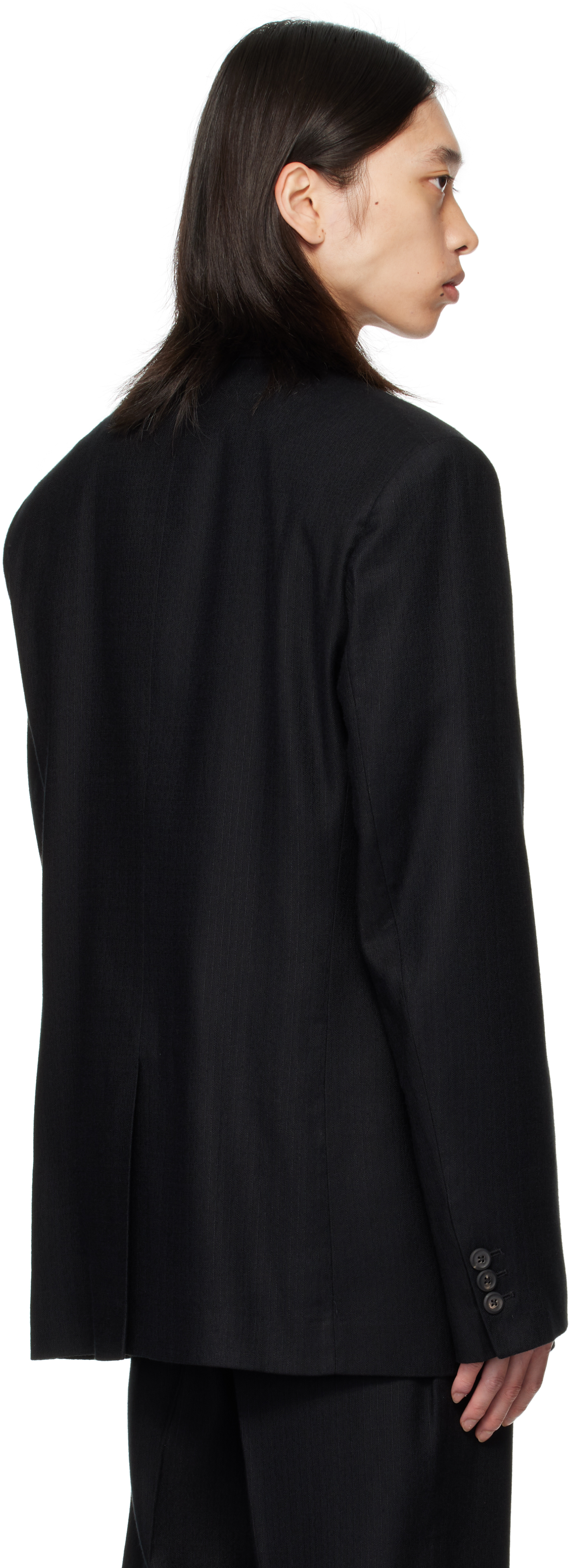 Our Legacy Work Shop Emporio Armani Black Togo Blazer In Black