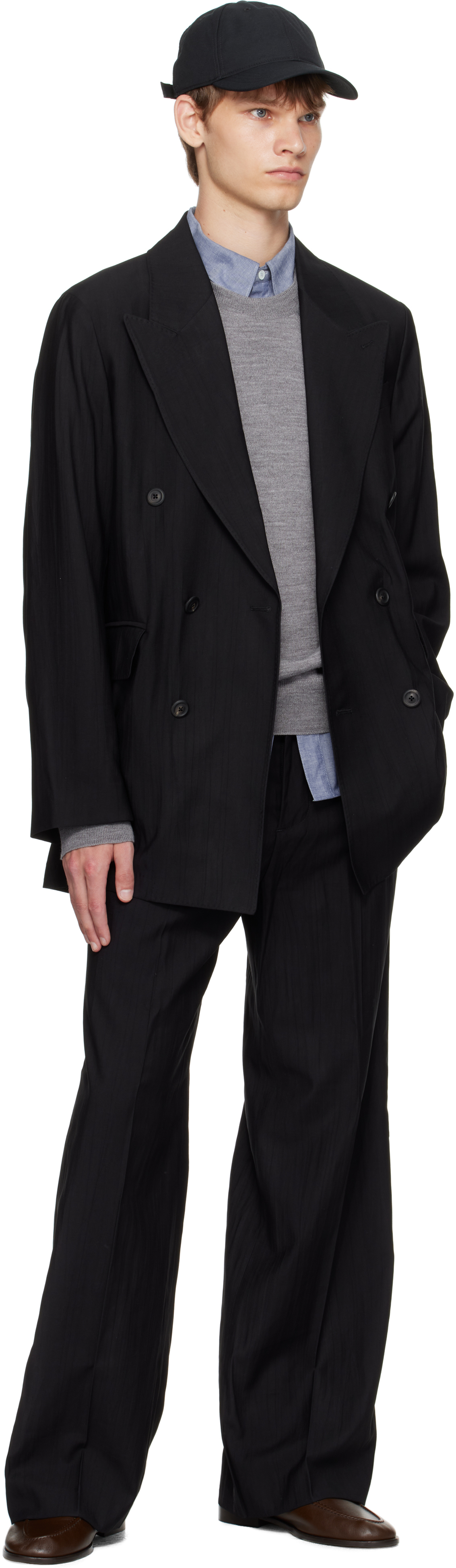 Our Legacy Black Sharp Db Blazer In Blue