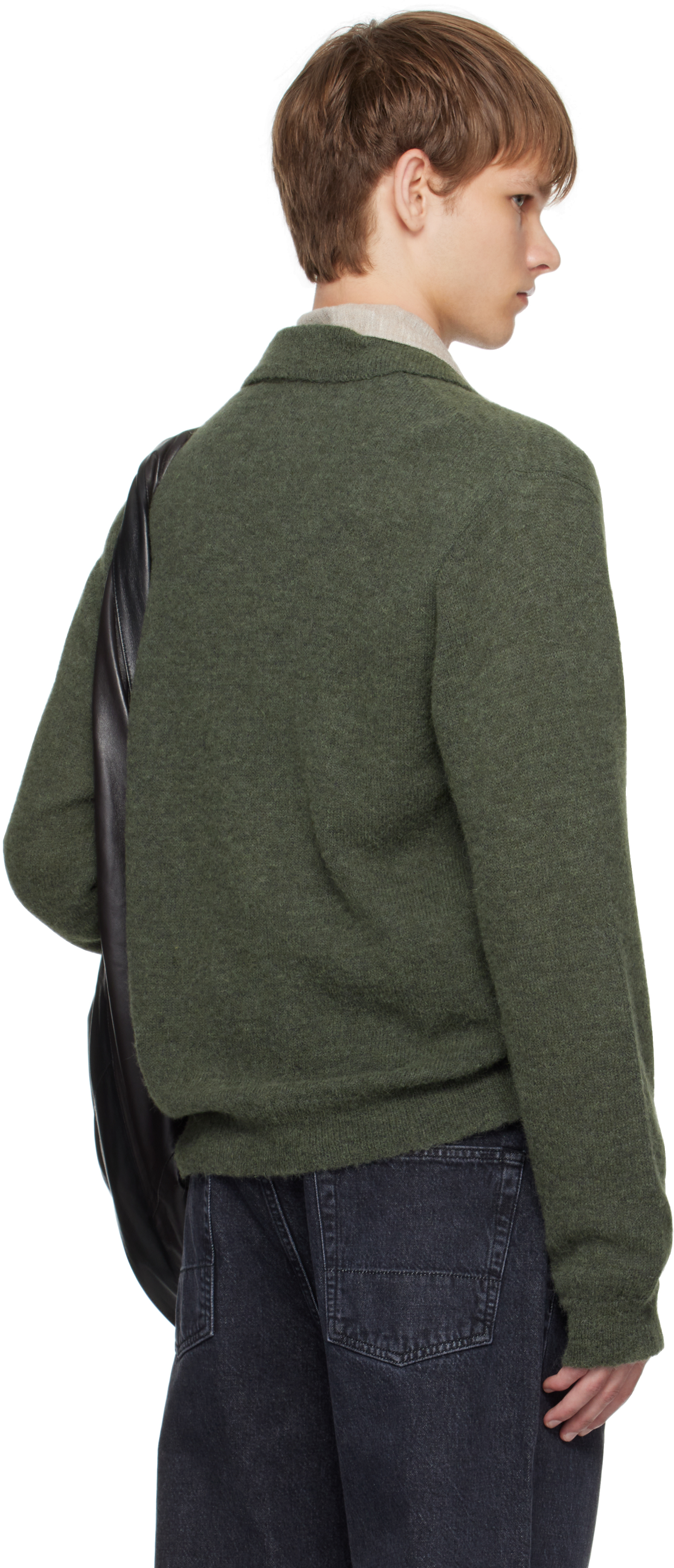 Our Legacy Green Evening Polo Cardigan In Green
