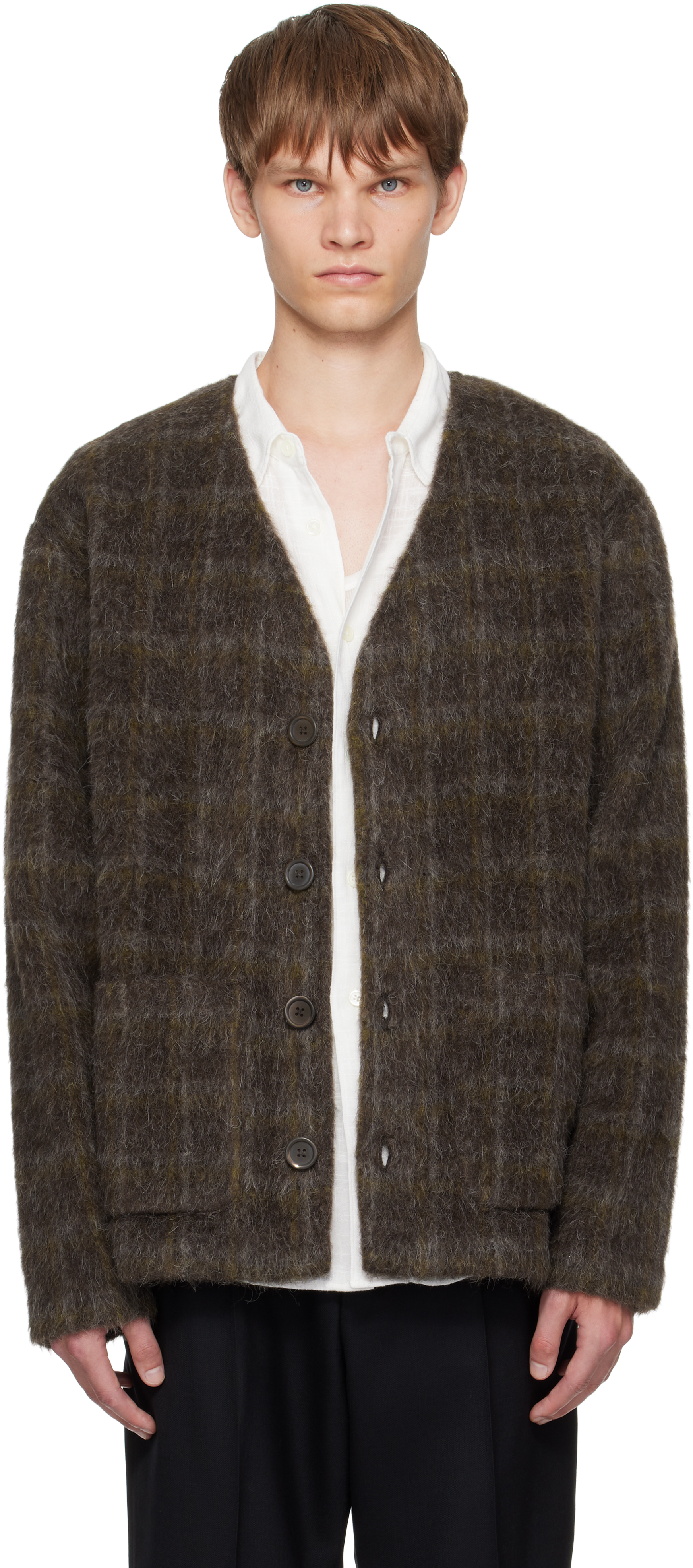 Our Legacy Brown Wool Cardigan In Brown