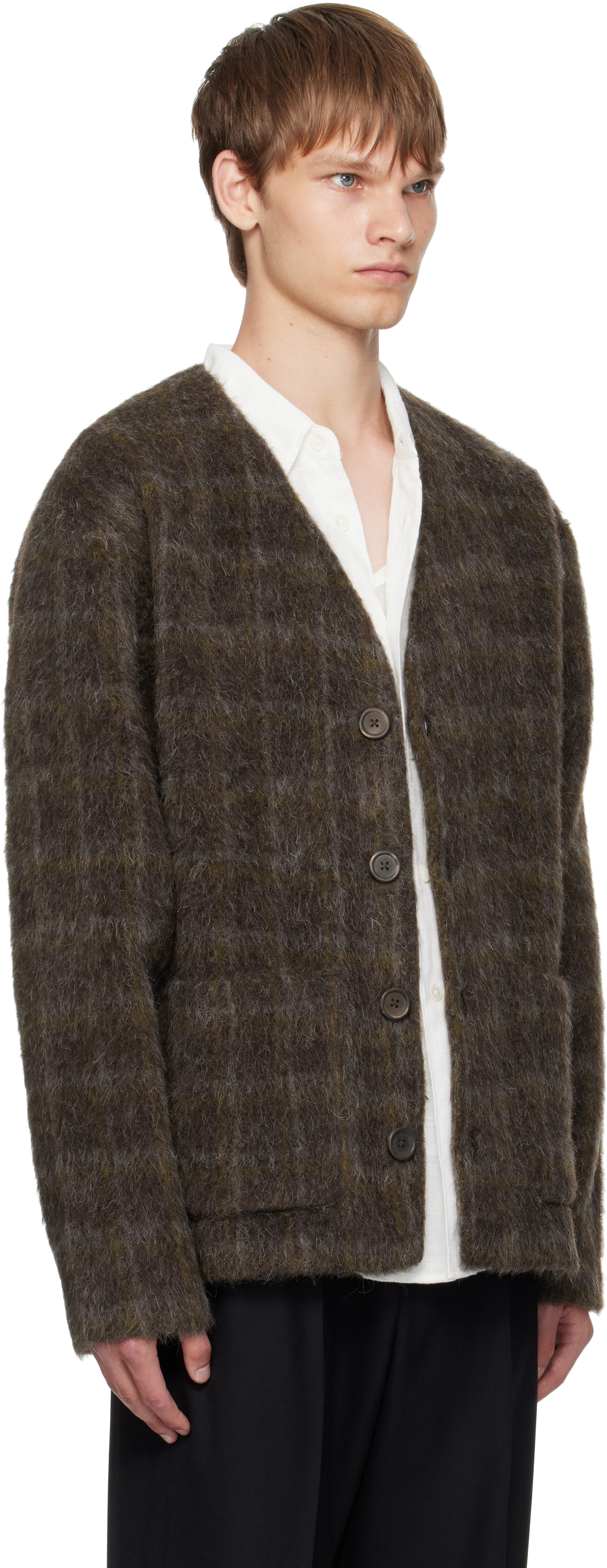 Our Legacy Brown Wool Cardigan In Brown