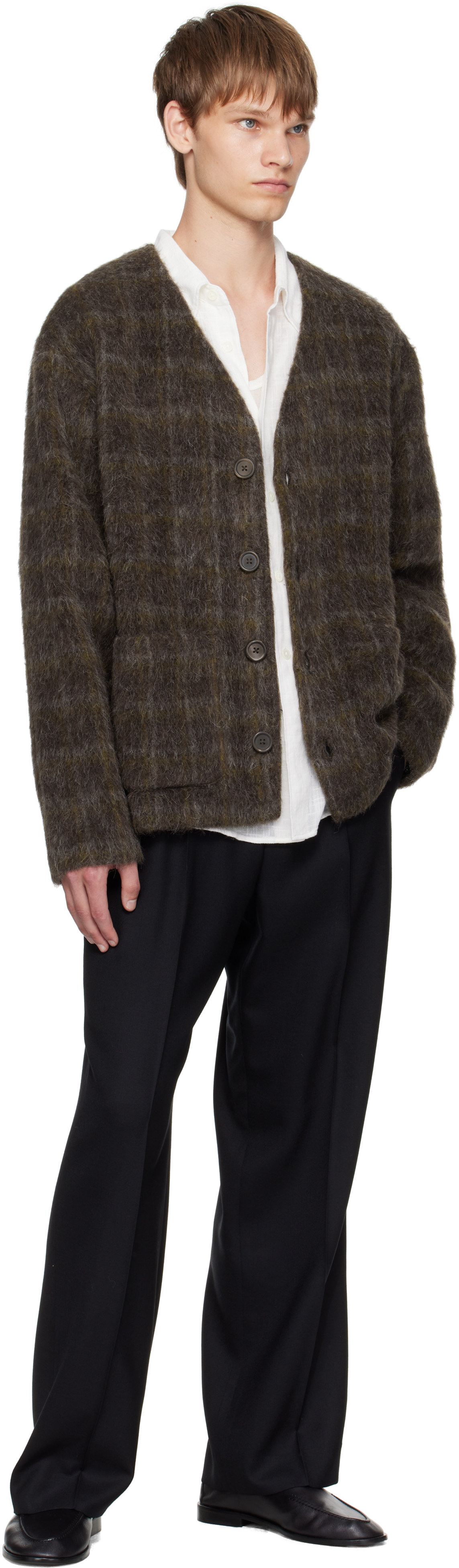 Our Legacy Brown Wool Cardigan In Brown