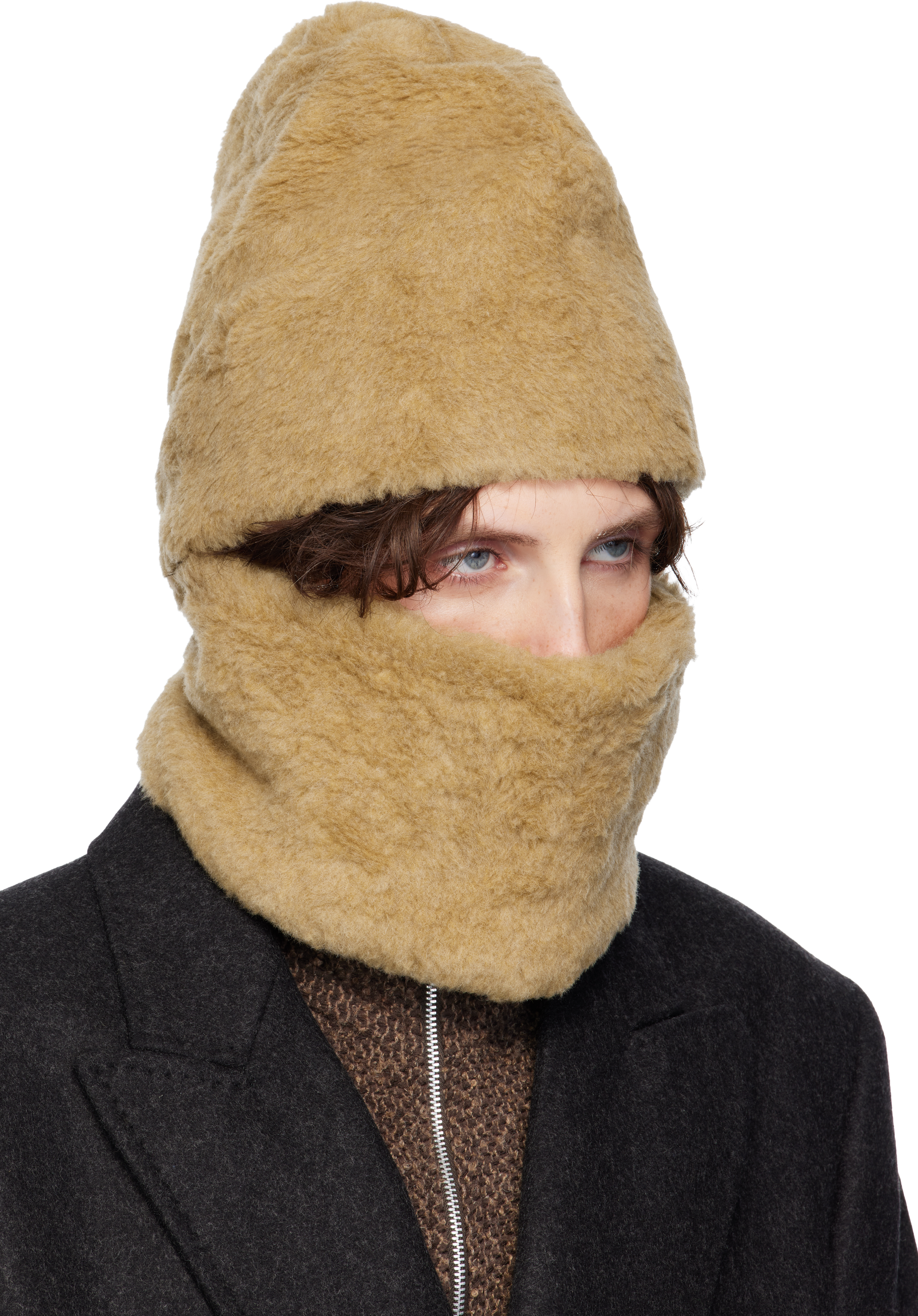 Our Legacy Beige Faux-shearling Snood In Neutral