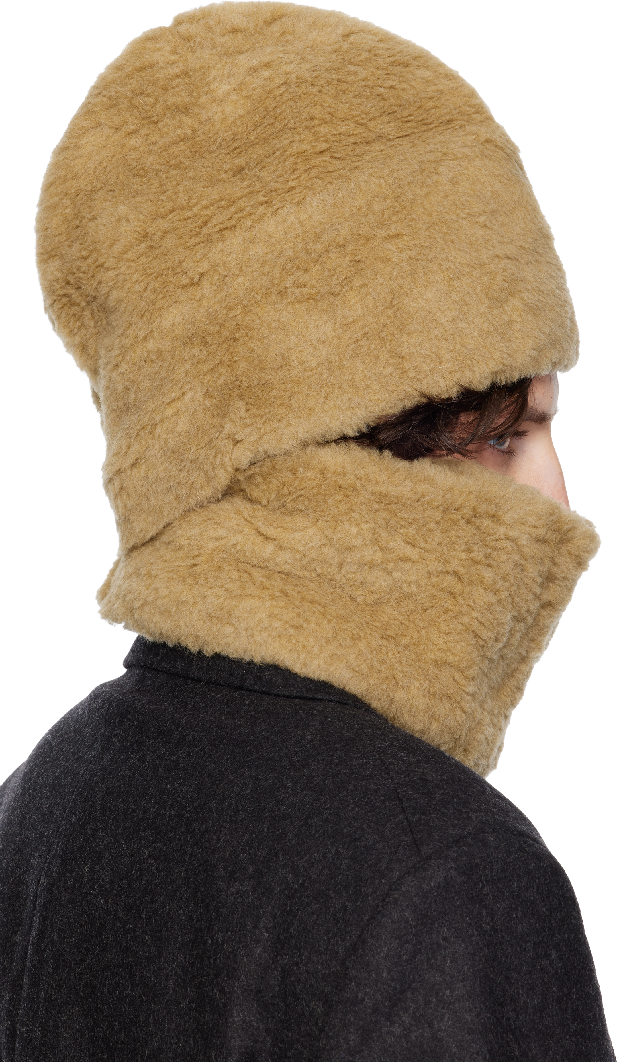 Our Legacy Beige Faux-shearling Snood In Neutral