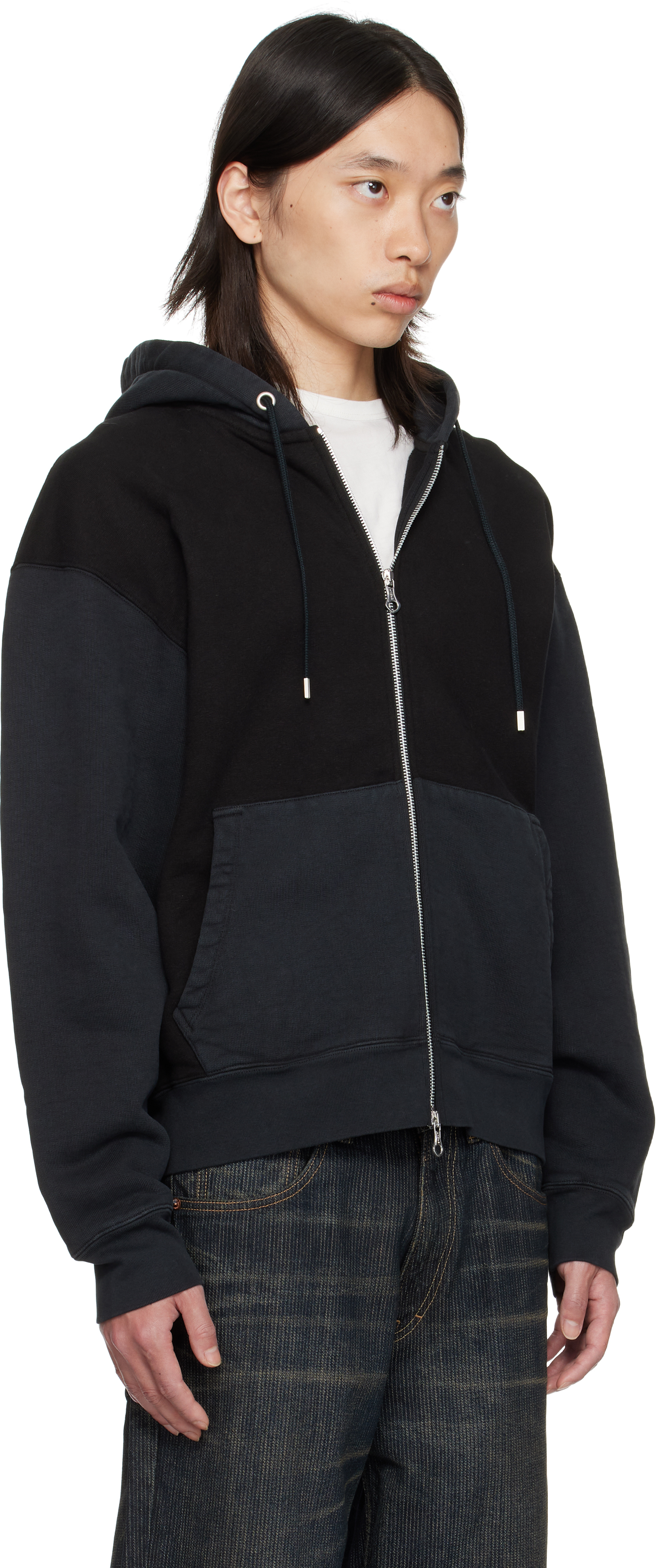 Our Legacy Hooded Knitwear With Drawstring And Ribbed Cuffs In Black