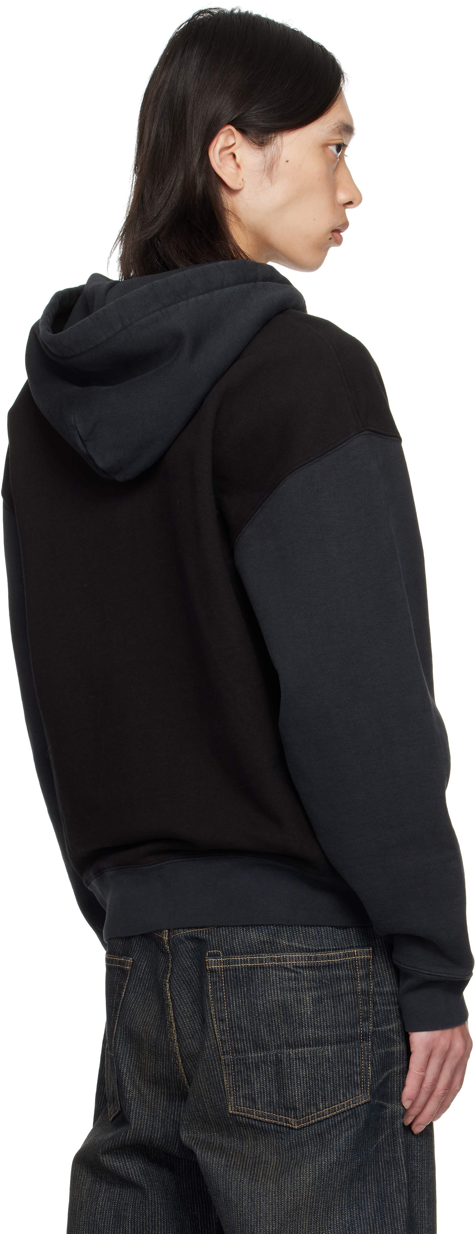 Our Legacy Hooded Knitwear With Drawstring And Ribbed Cuffs In Black