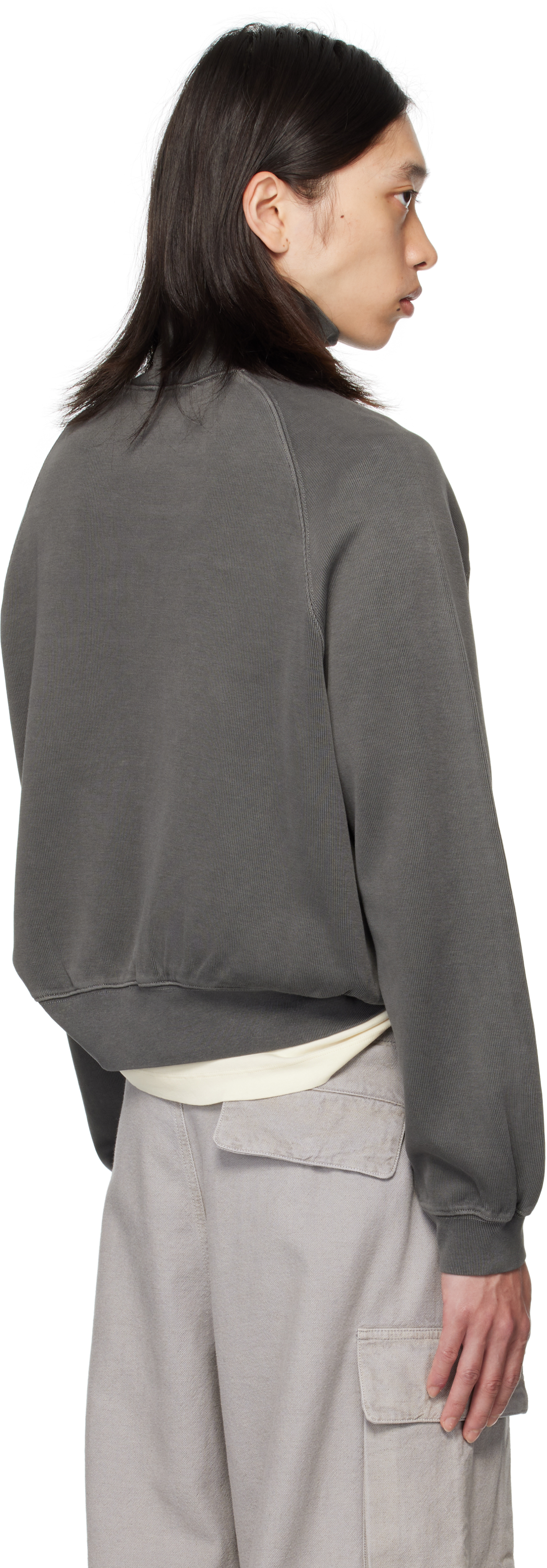 Our Legacy Scholar Cotton Jersey Turtleneck Sweater In Gray