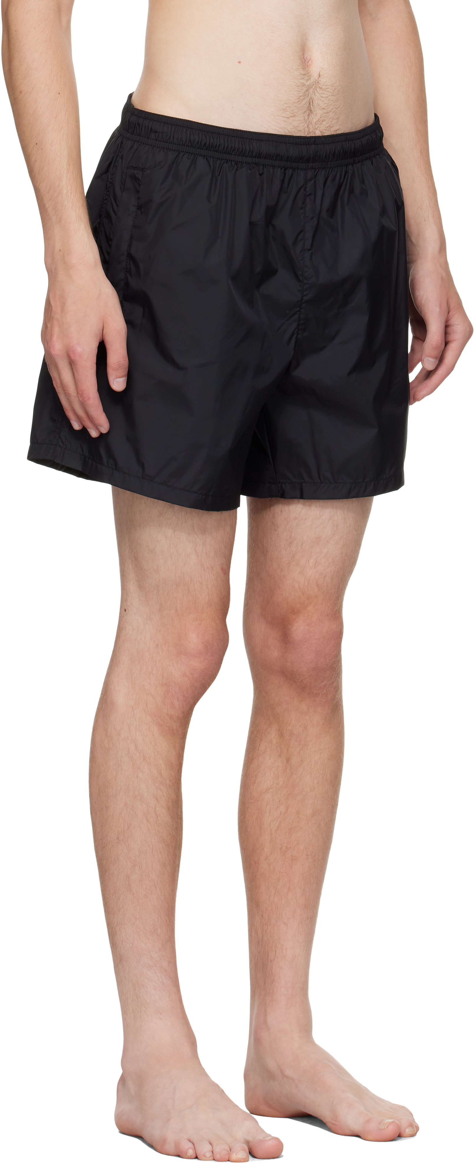 Our Legacy Black Drape Tech Swim Shorts In Black