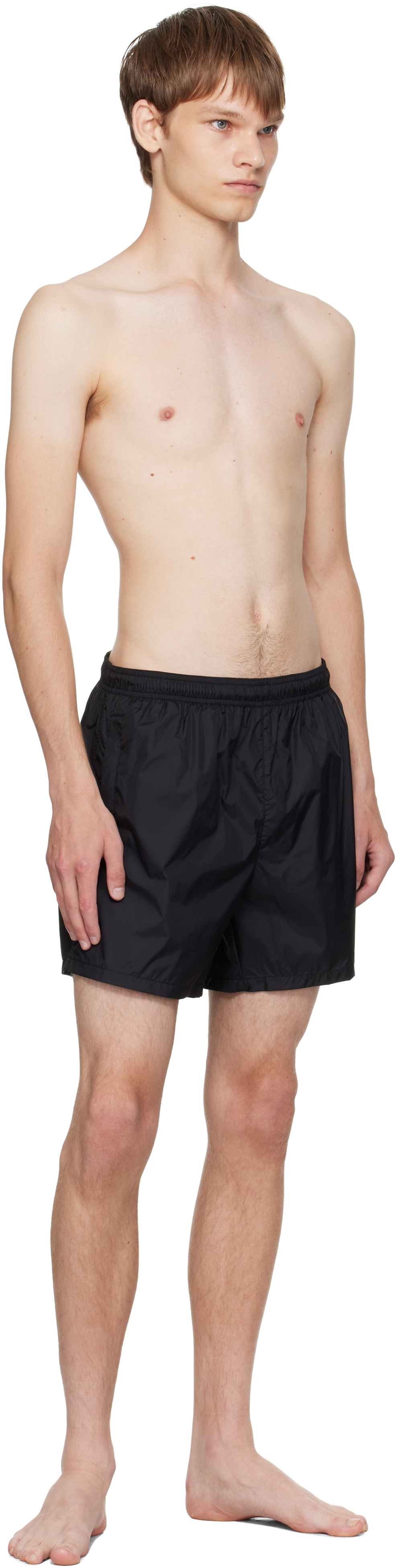 Our Legacy Black Drape Tech Swim Shorts In Black