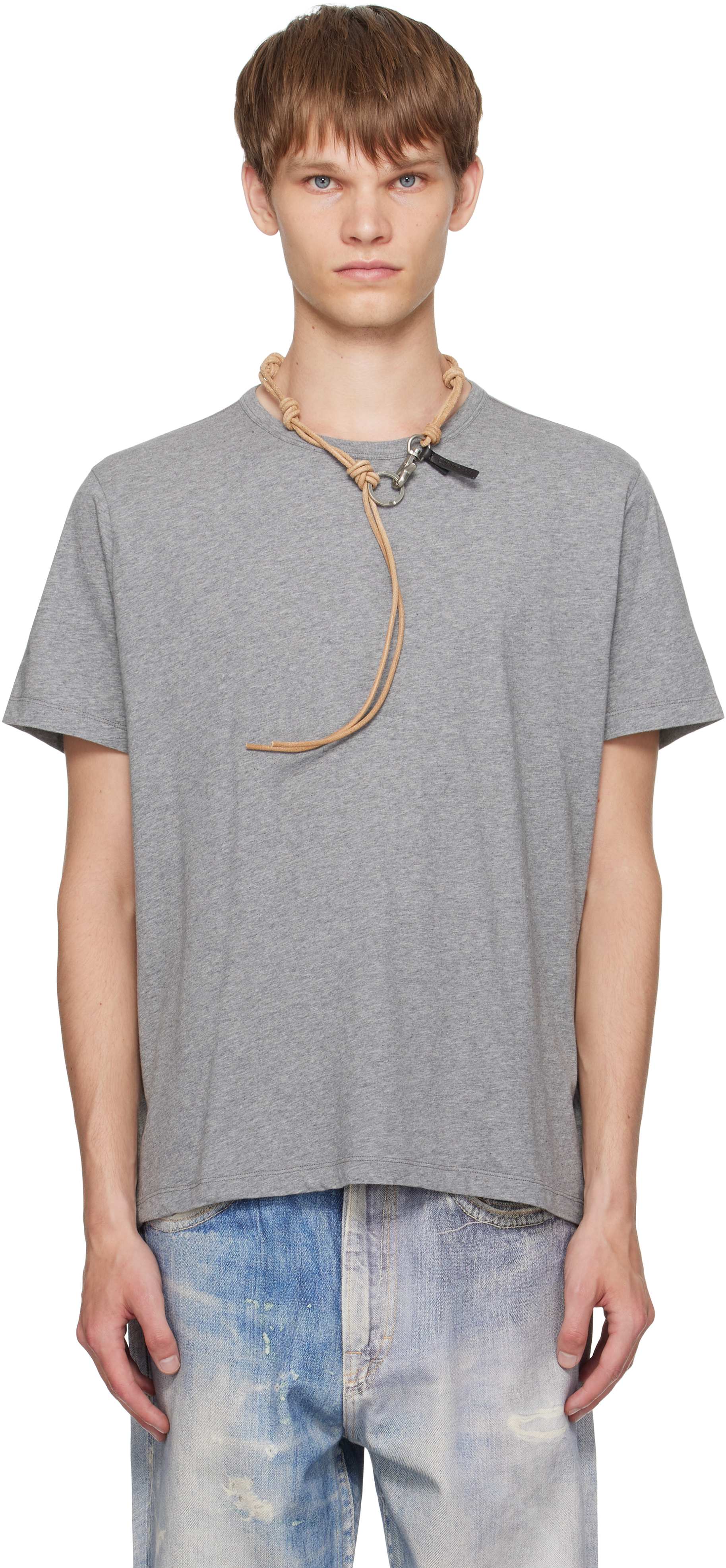 【送料&関税込】Our Legacy T-shirt In Grey Cotton OUR LEGACY: Gray New Box T-shirt | SSENSE