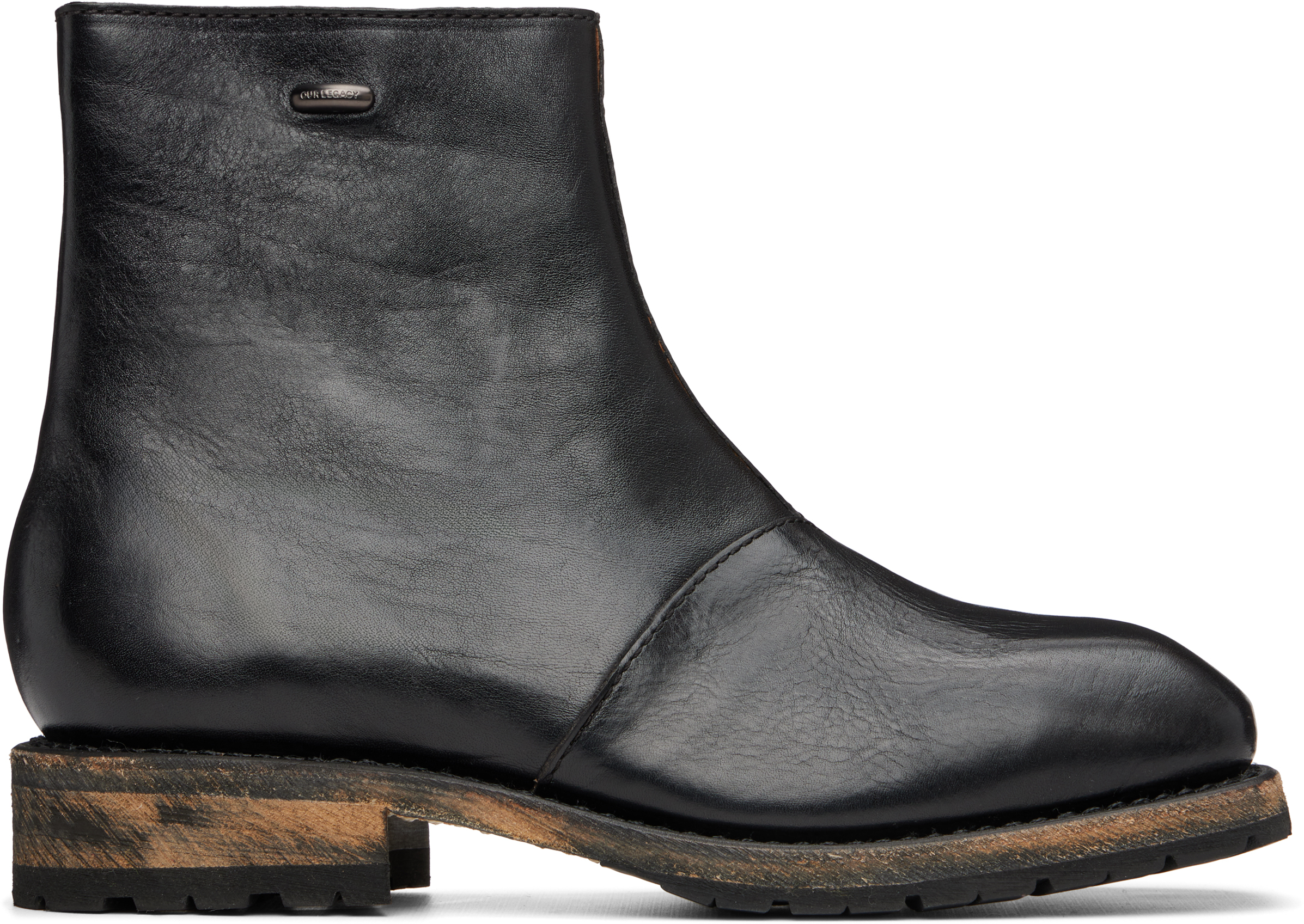 Black Engine Boots by OUR LEGACY on Sale