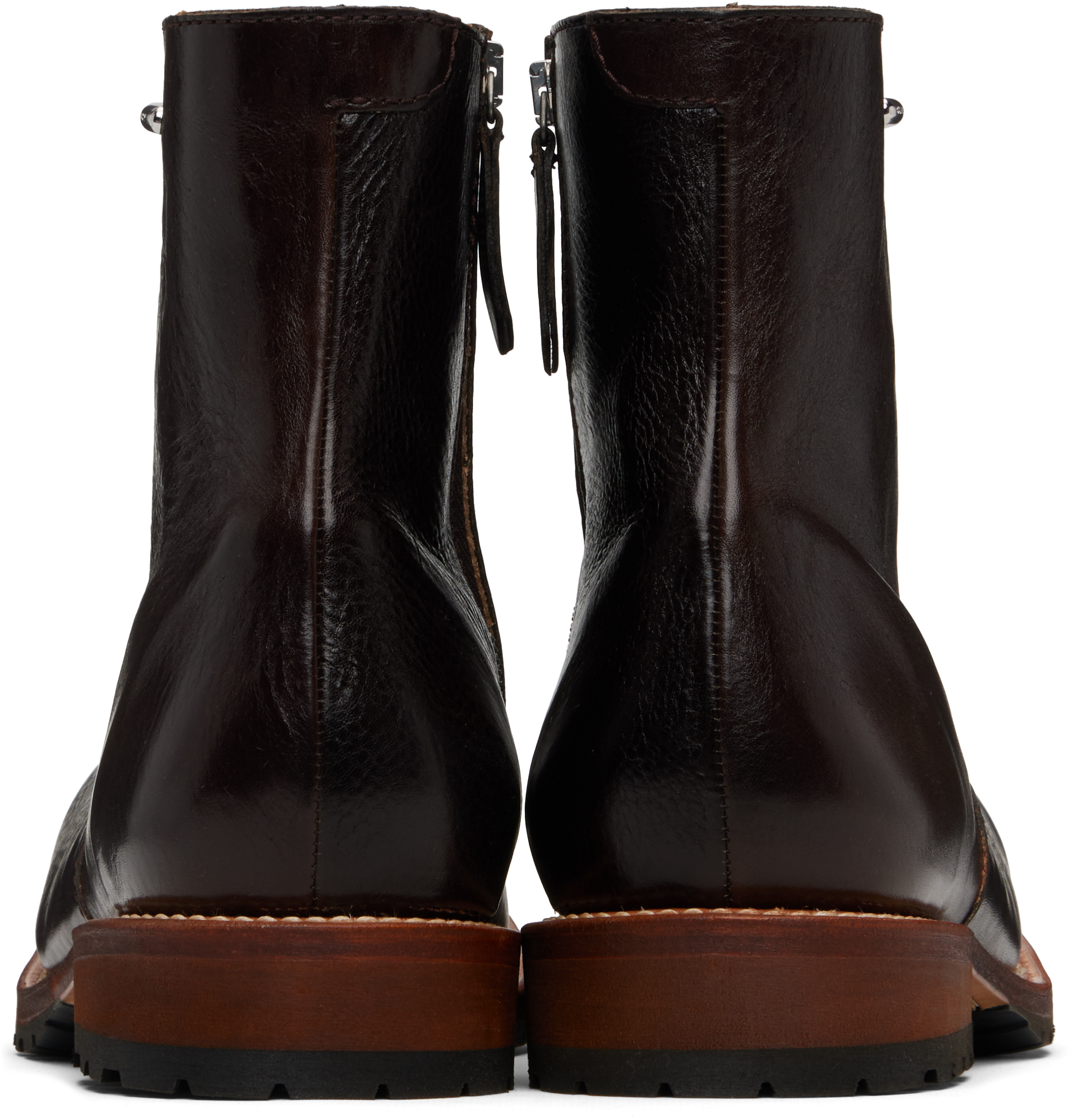 Our Legacy Brown Engine Boots In Brown