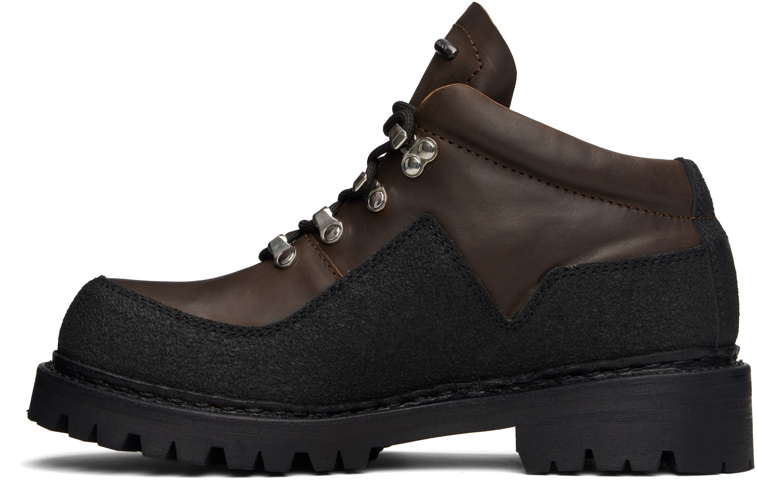 Our Legacy Rugged Black Leather Quest Shoe In Brown
