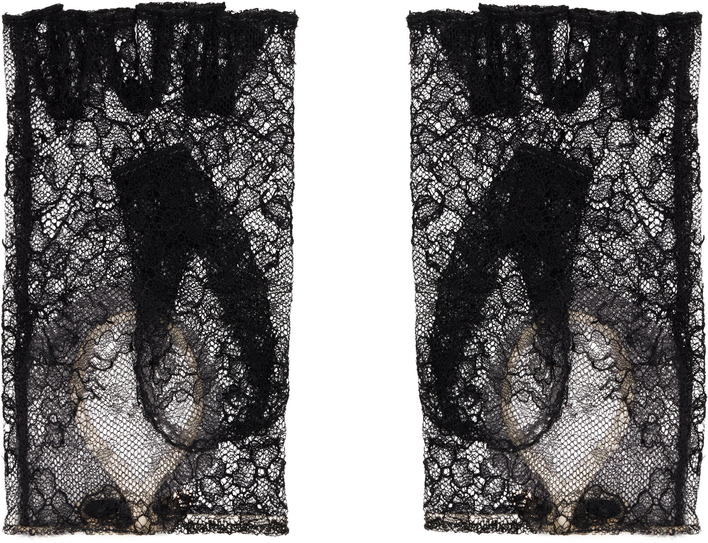 Valentino Black Vlogo Signature Biker Gloves In Black