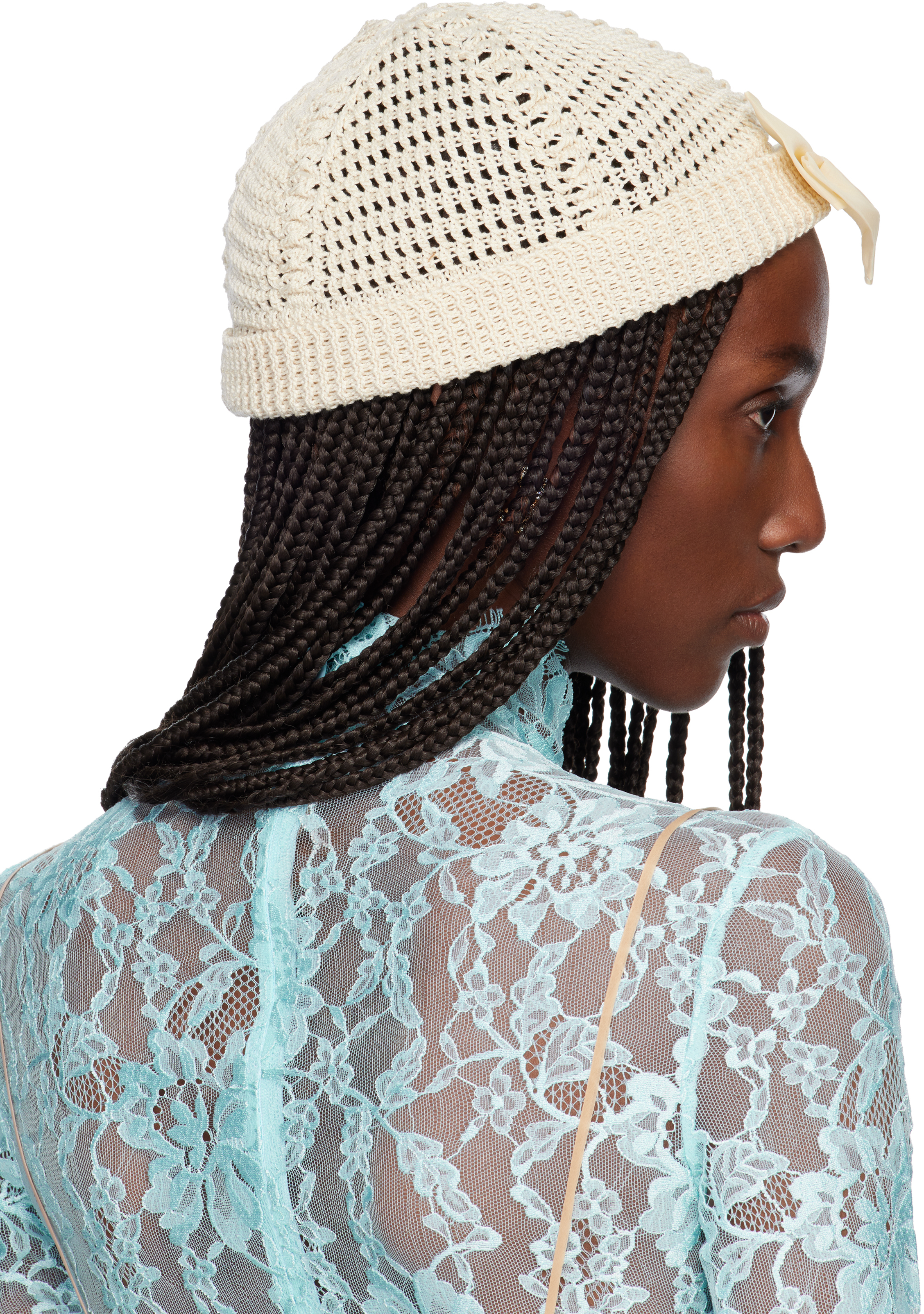 Valentino Off-white Cotton Beanie