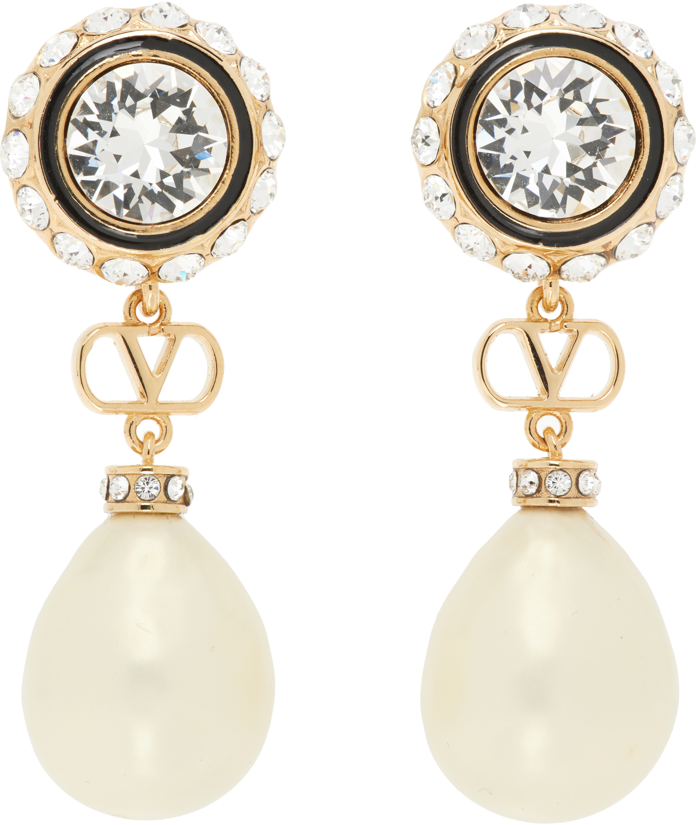 Valentino Vlogo Signature Earrings In Metallic