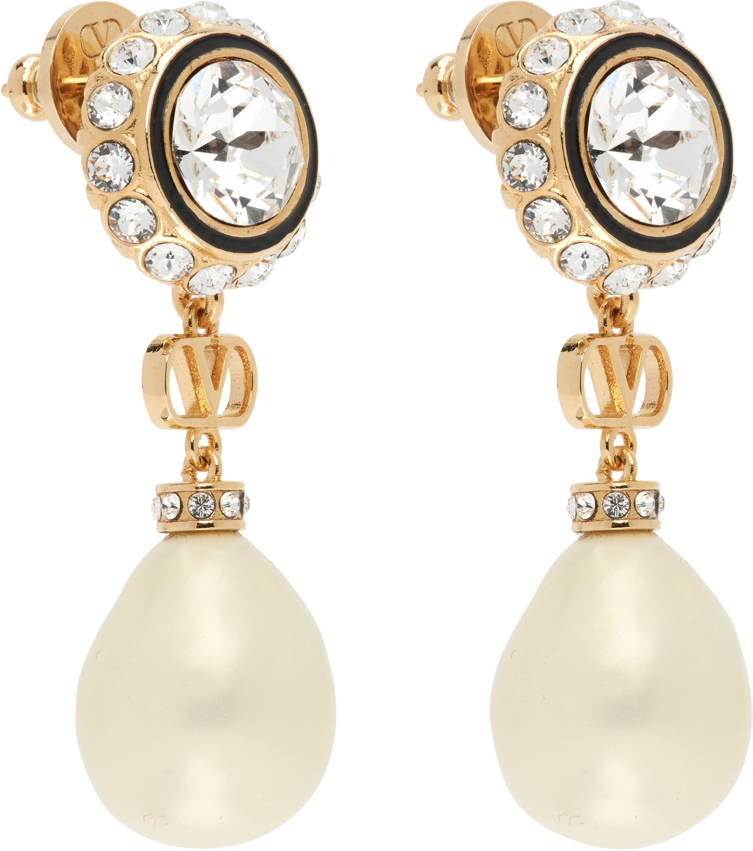 Valentino Vlogo Signature Earrings In Metallic