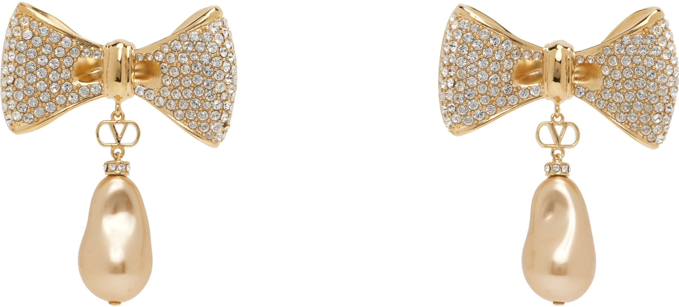 Valentino San Fin Earrings In Gold