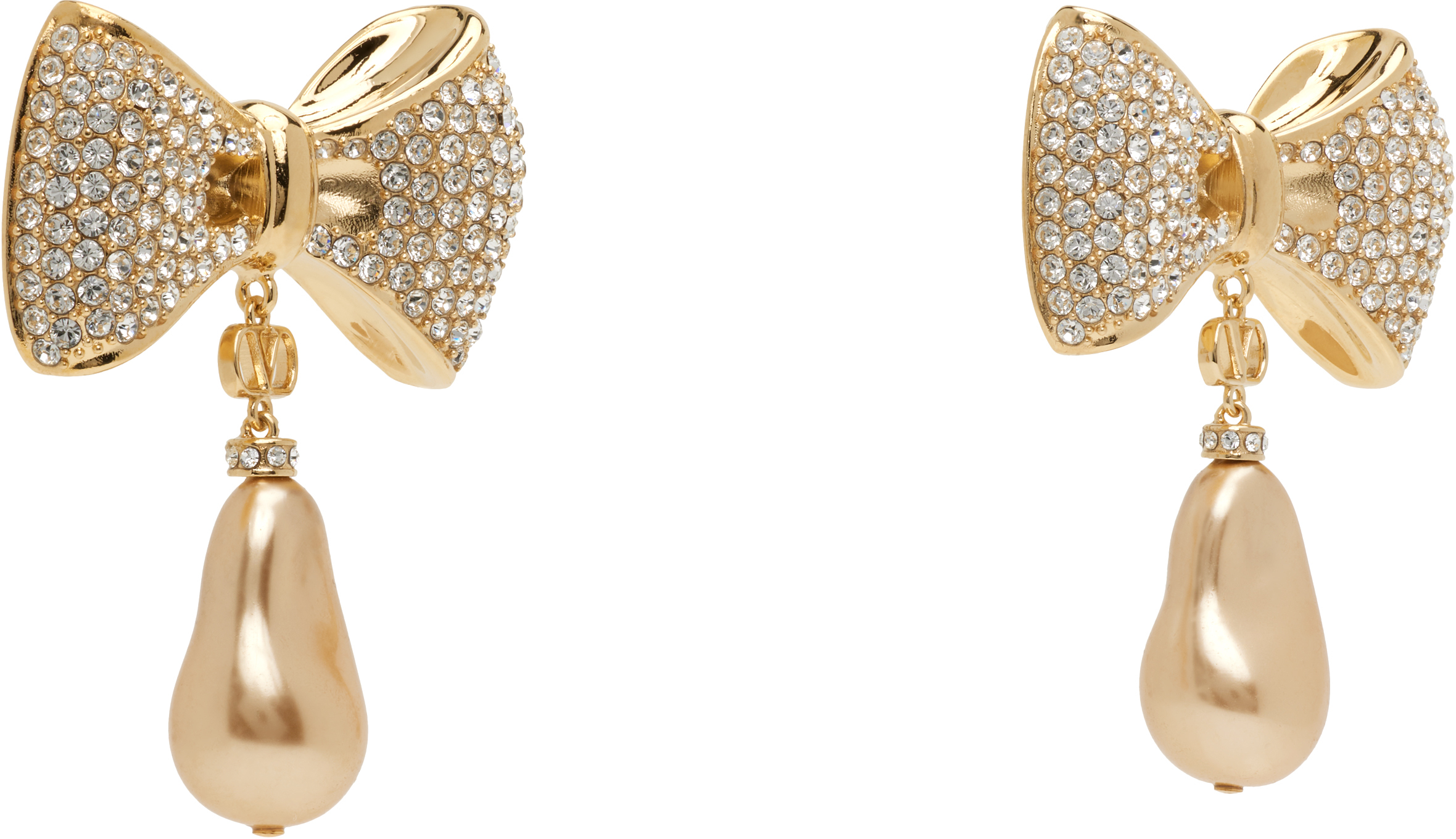 Valentino San Fin Earrings In Gold