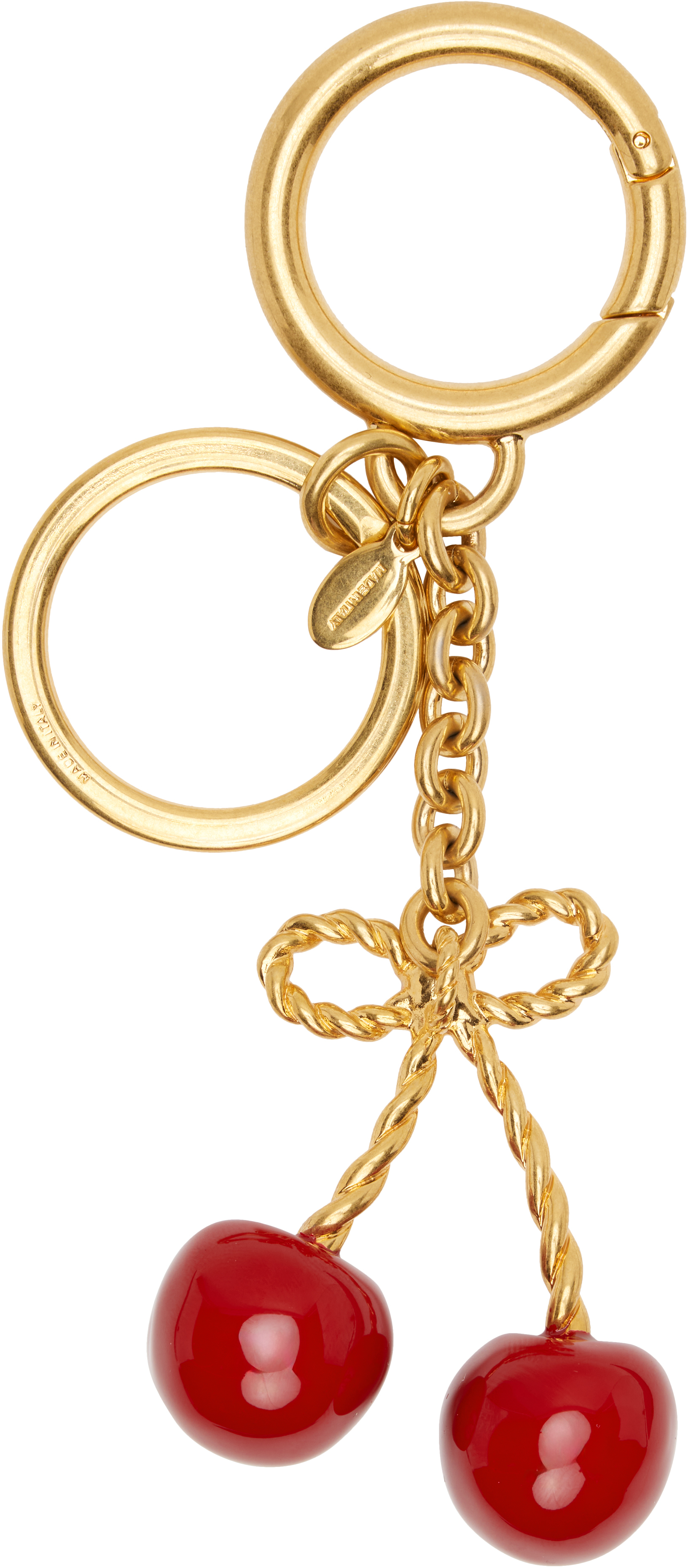 Valentino Chez  Vlogo Key Chain Bag Charm In Gold