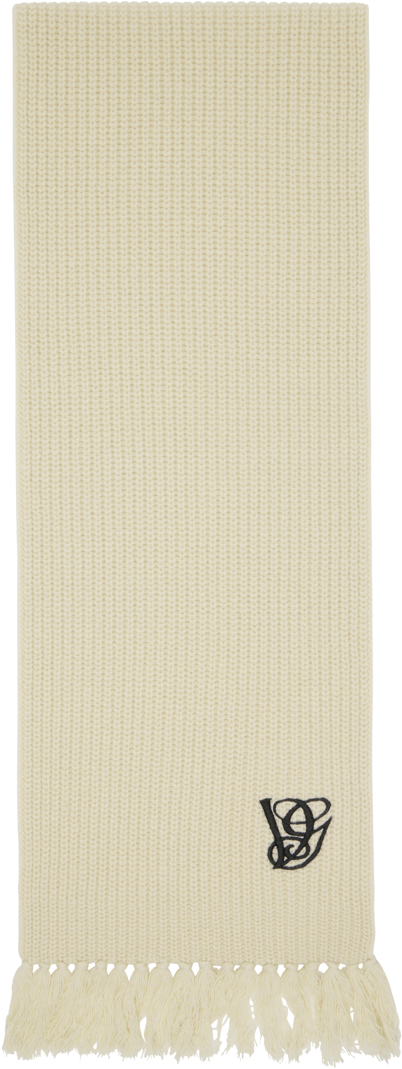 Valentino Off-white Wool Scarf In Neutral