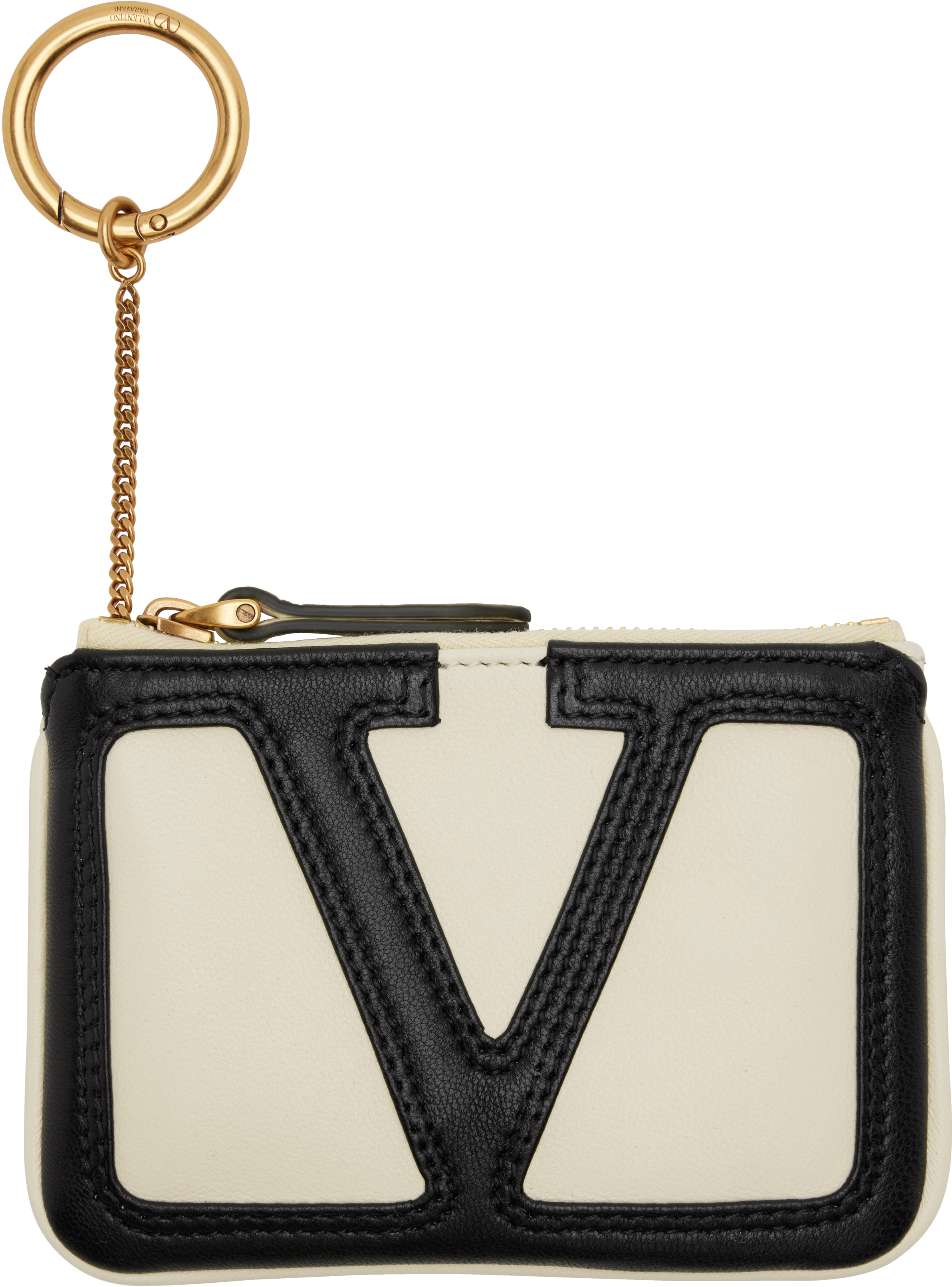 Valentino Garavani Off-white Viva Superstar Coin Pouch In Multi