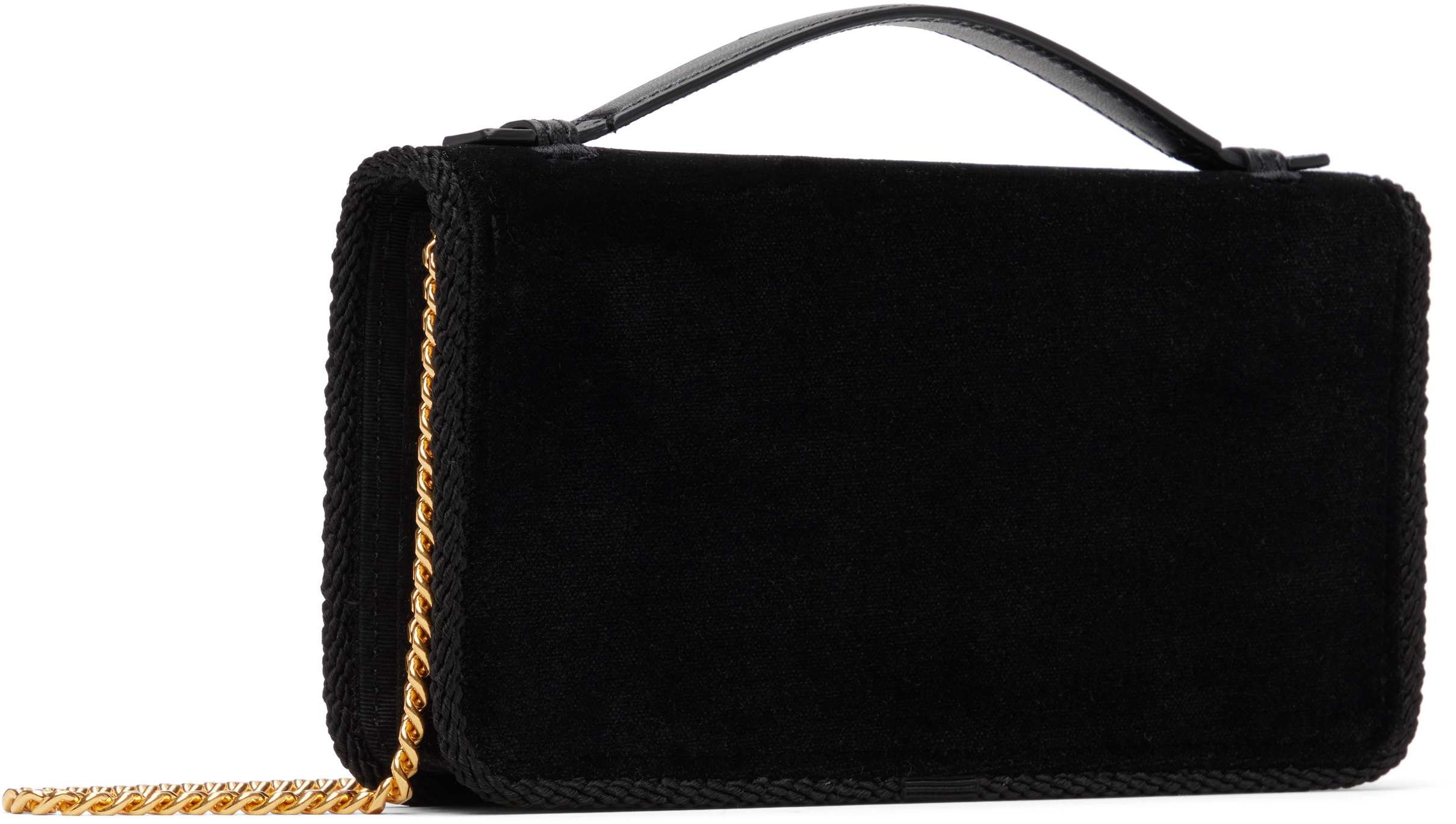 Valentino Black Vlogo Signature Wallet Crystal Bag