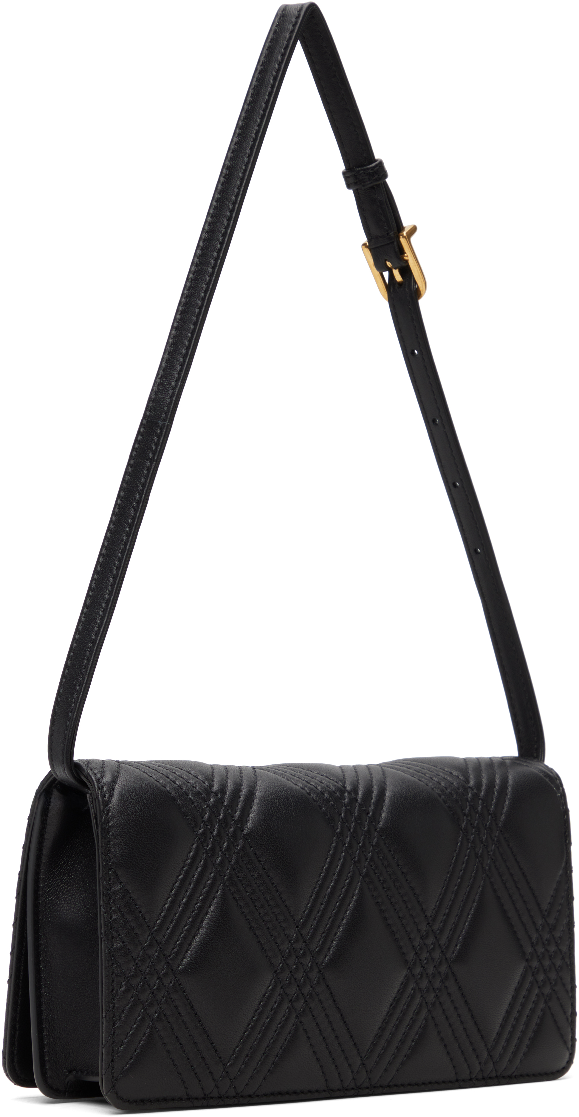 Valentino Black Quiltie 67 Mini Bag In Black