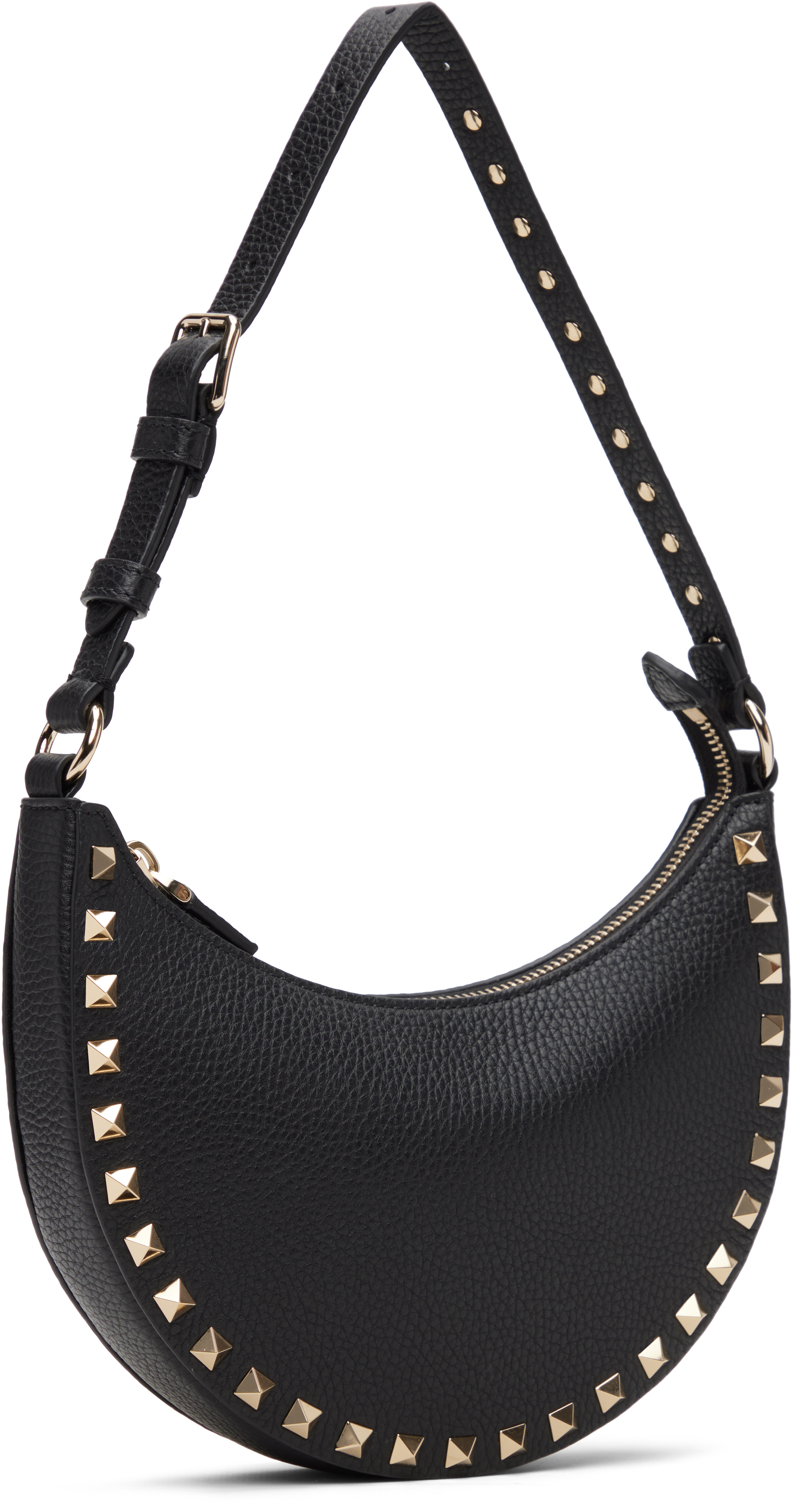 Valentino Black Mini Rockstud Bag In Black
