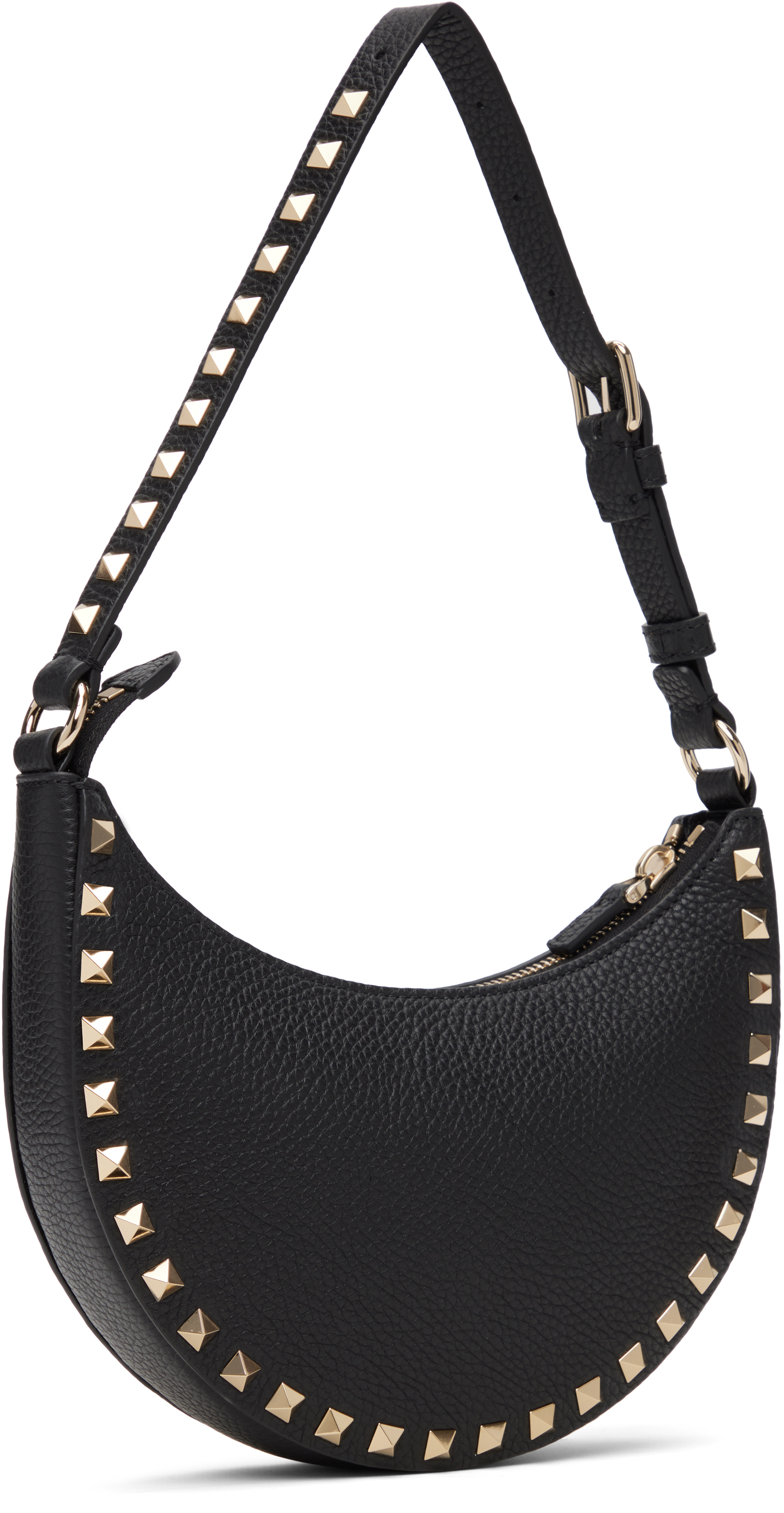 Valentino Black Mini Rockstud Bag In Black