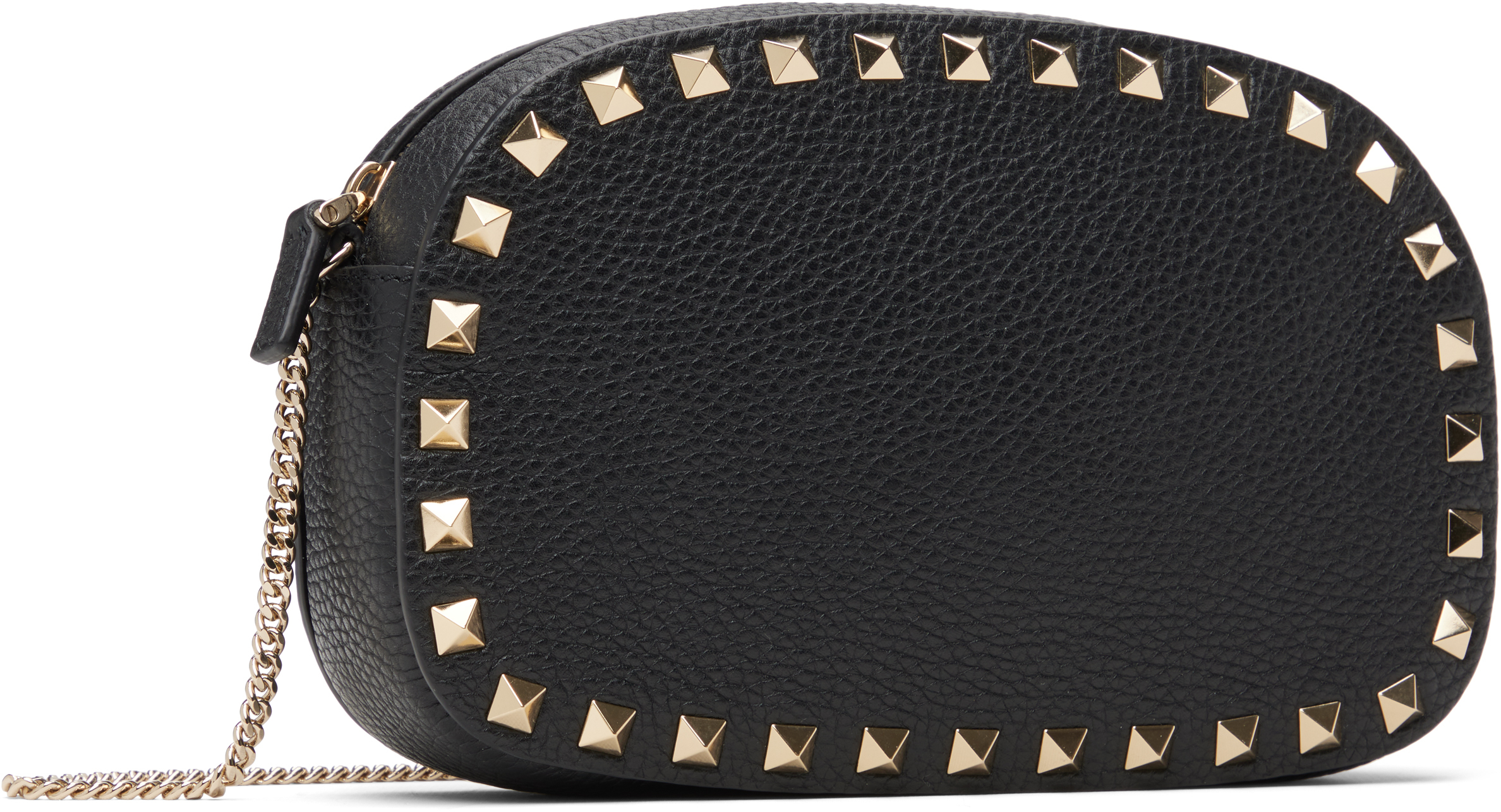 Valentino Black Mini Rockstud Crossbody Bag In Black
