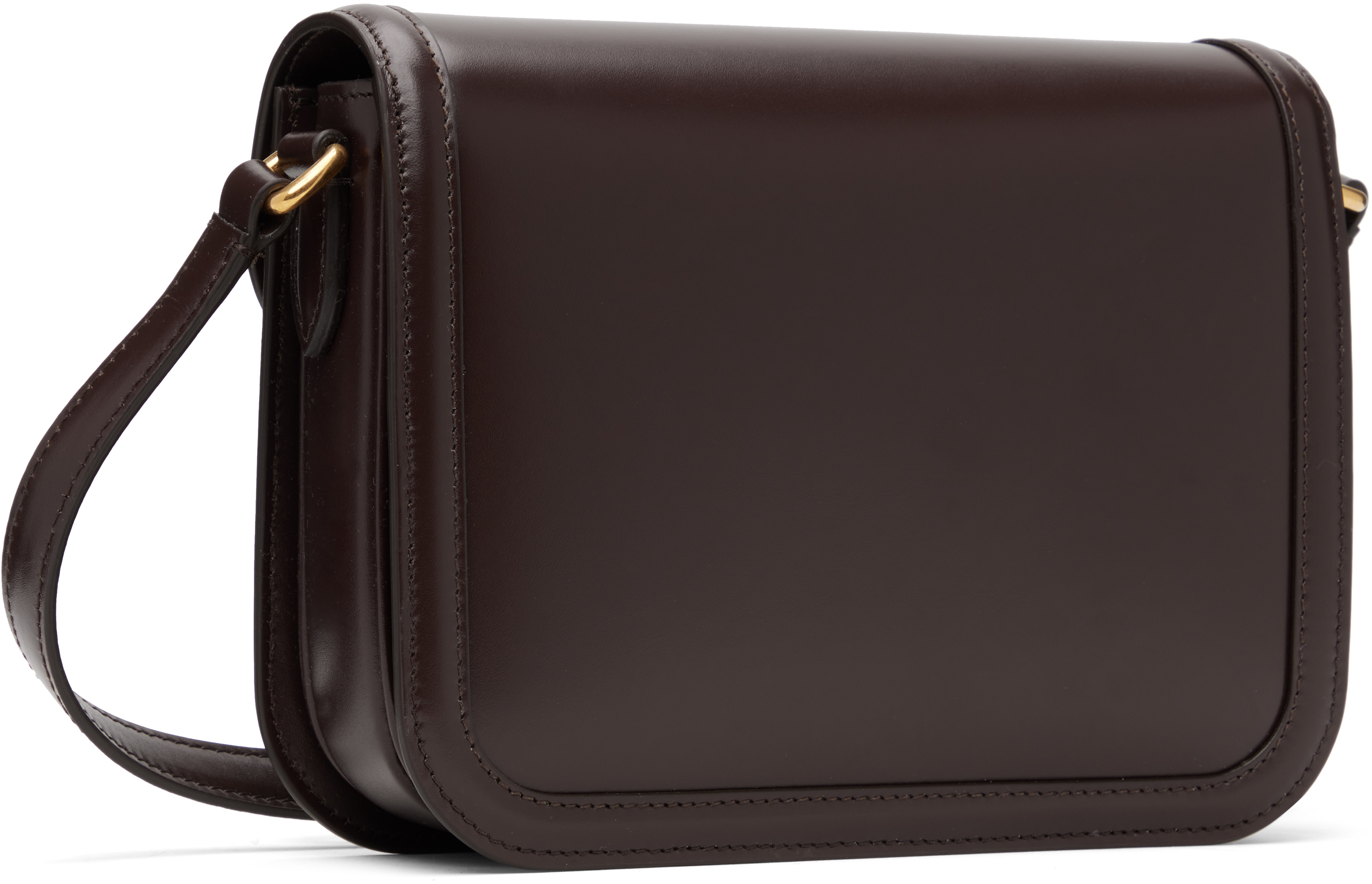 Valentino Brown 9to5 Smooth Calfskin Shoulder Bag