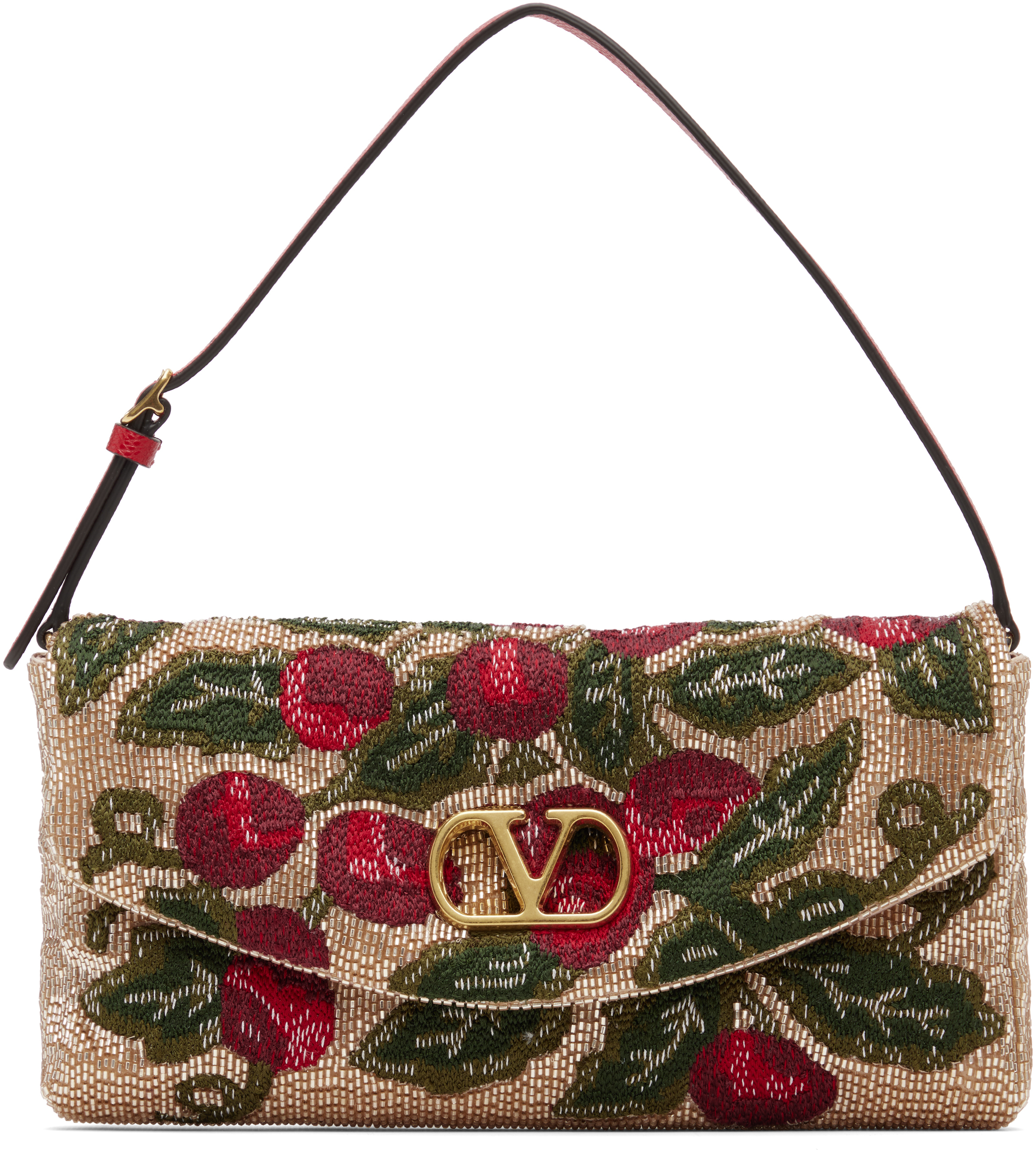 VALENTINO GARAVANI ビーズバッグ 2点セット 花柄 ヴァレンティノ ガラヴァーニから“チェリー柄”ビーズショルダー＆艶