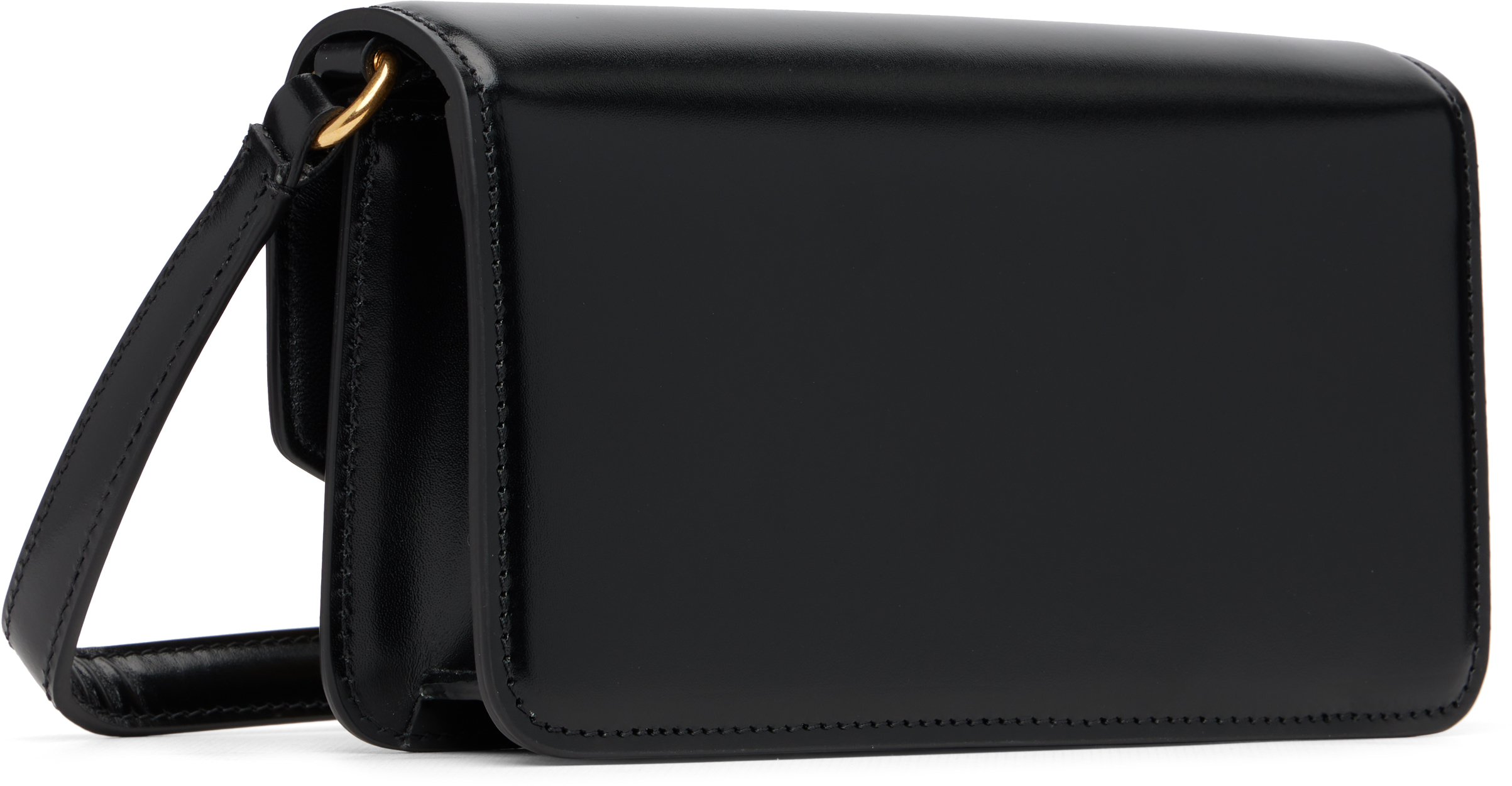 Valentino Garavani Garavani Vain Clutch Bag In Shiny Calfskin Woman Black Uni In Black