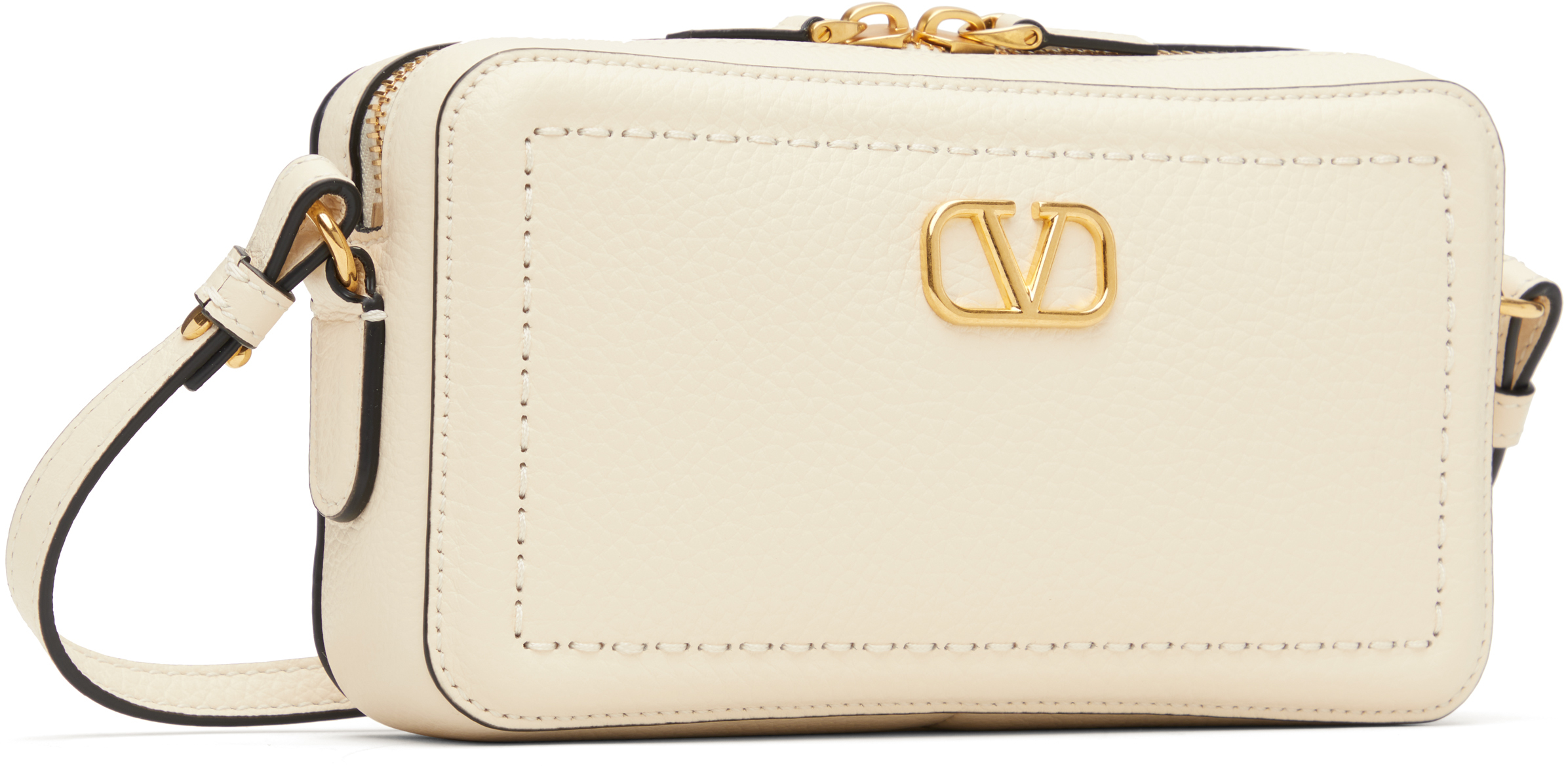 Valentino Off-white Mini Alltime Camera Case Bag In Neutral