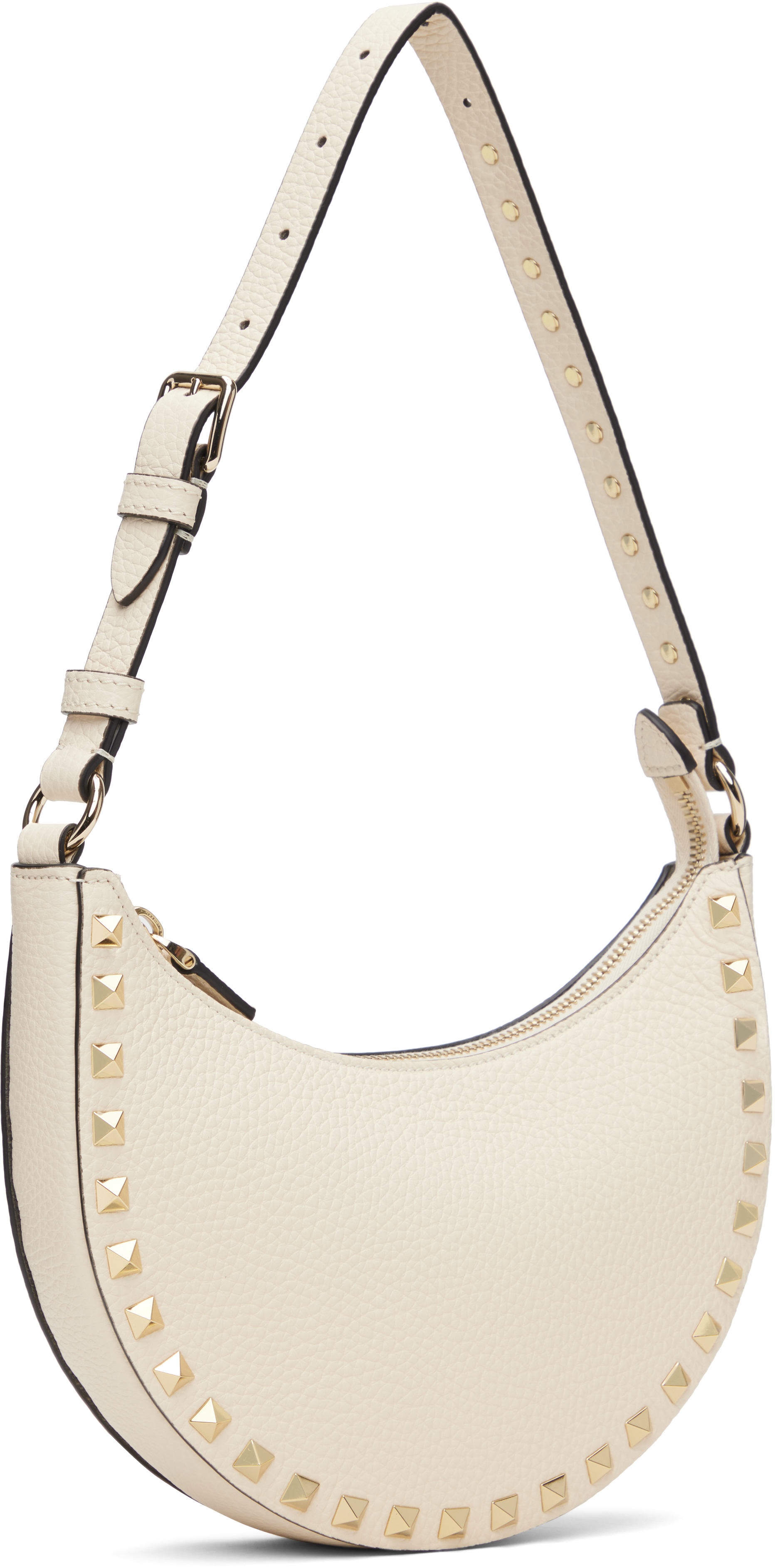 Valentino Off-white Mini Rockstud Bag In Neutral