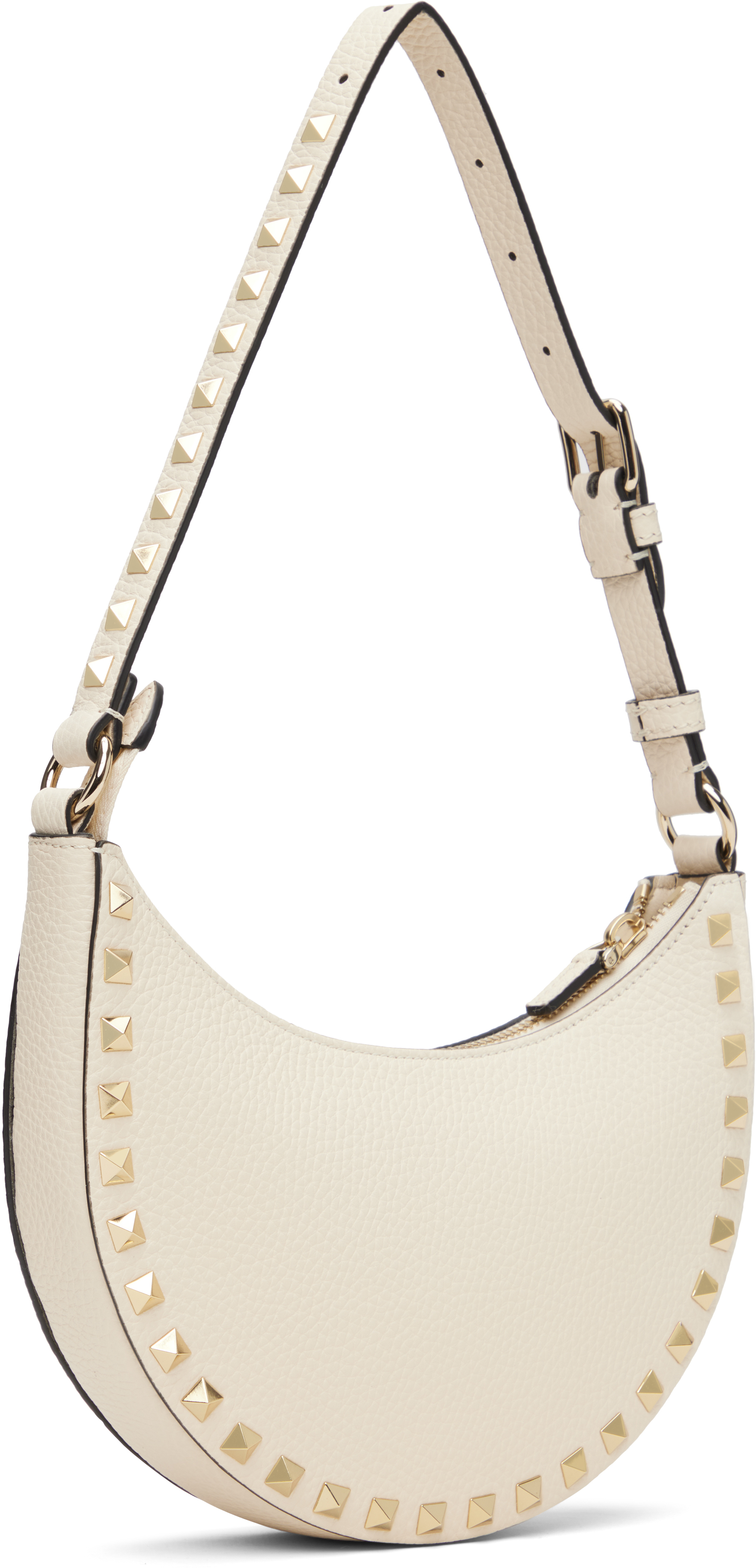 Valentino Off-white Mini Rockstud Bag In Neutral