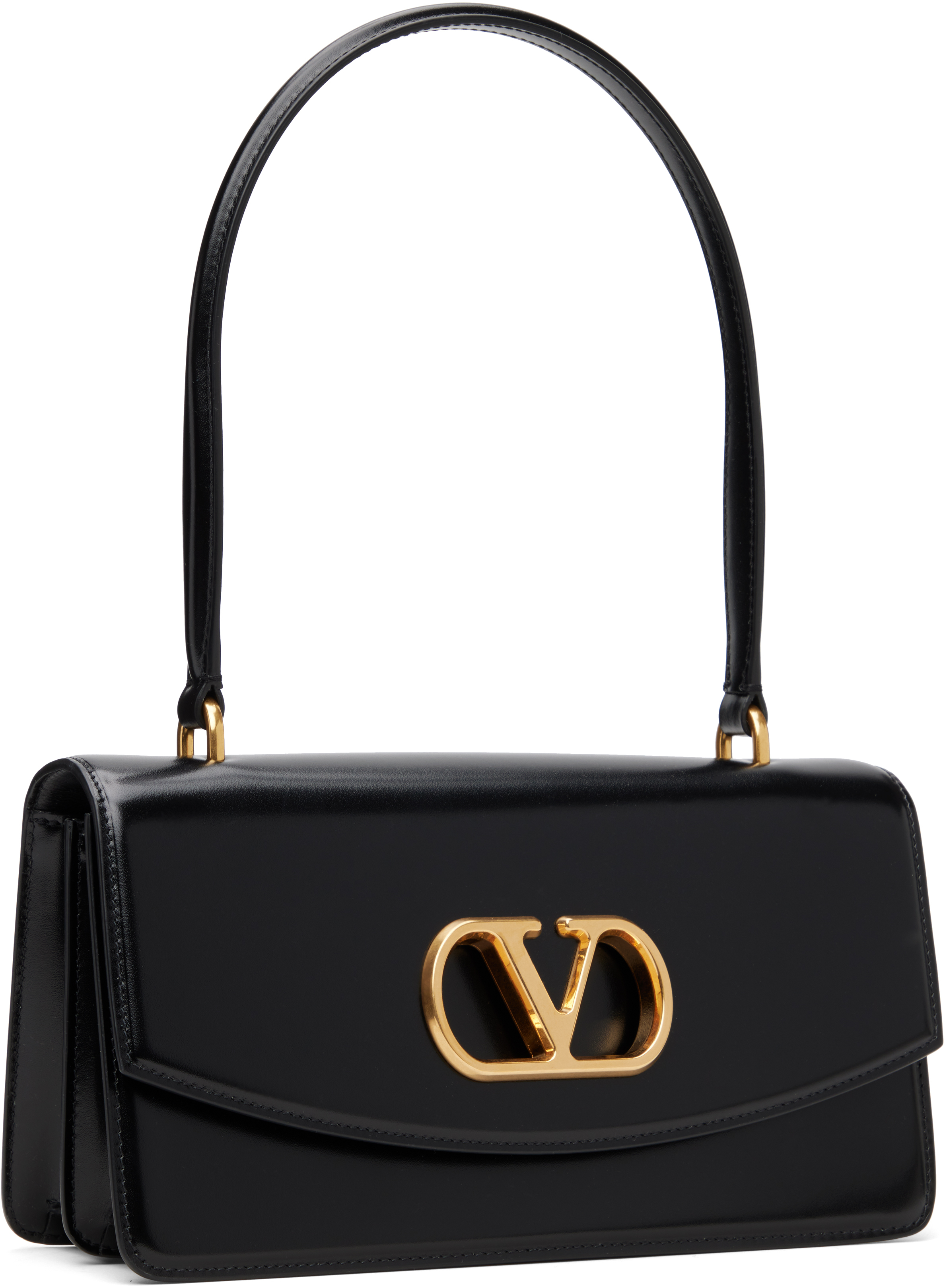 Valentino Vain Bag With Handle In Leather In Black