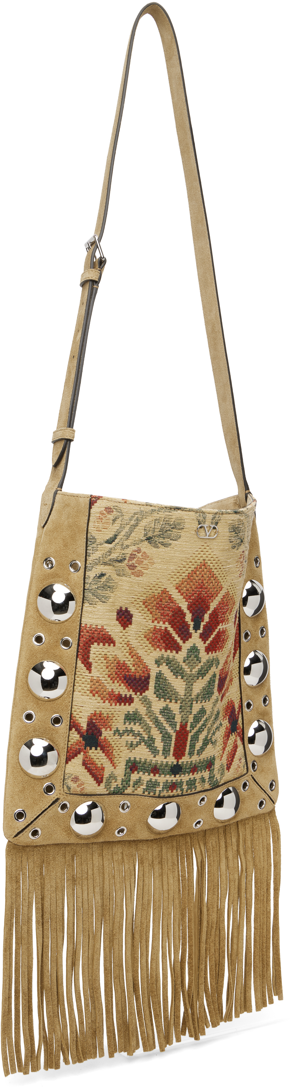 Valentino Tan Nellcôte Jacquard Floral Bag