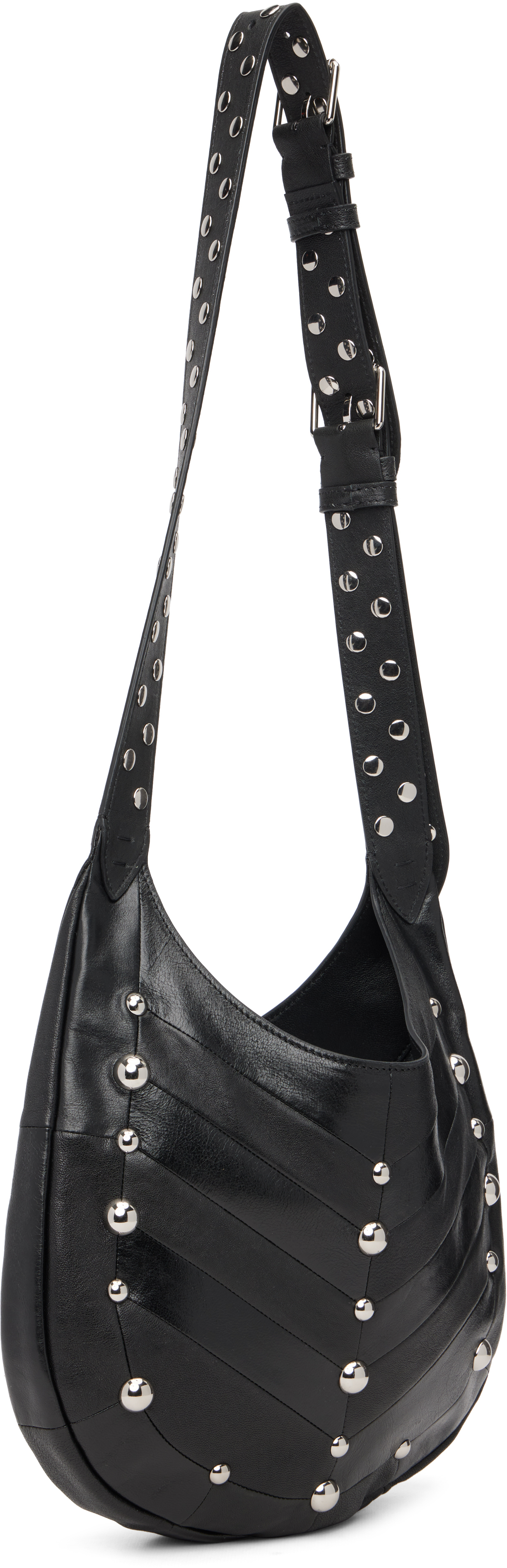 Valentino Hoboho Small Leather Hobo Bag With Studs In Black