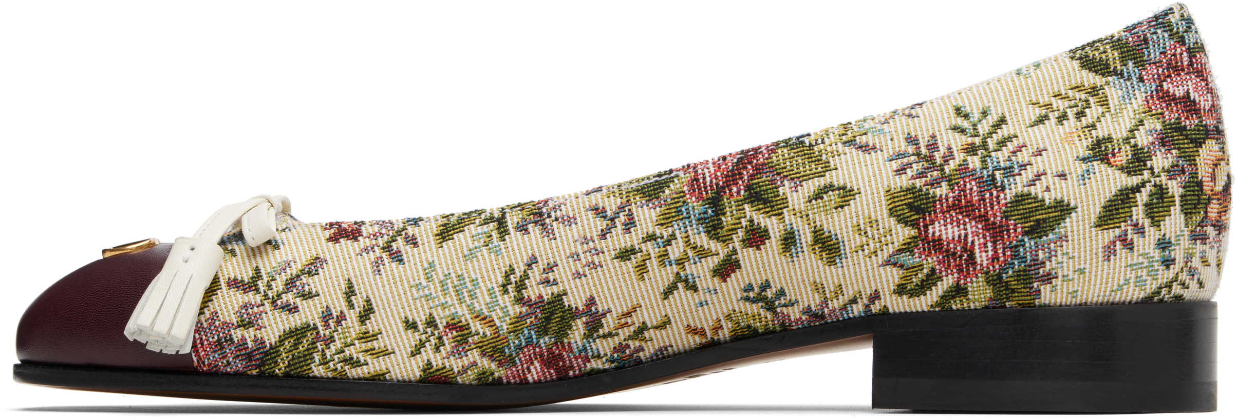Valentino Beige 'valet Du Roi' Ballerina Flats In Multi