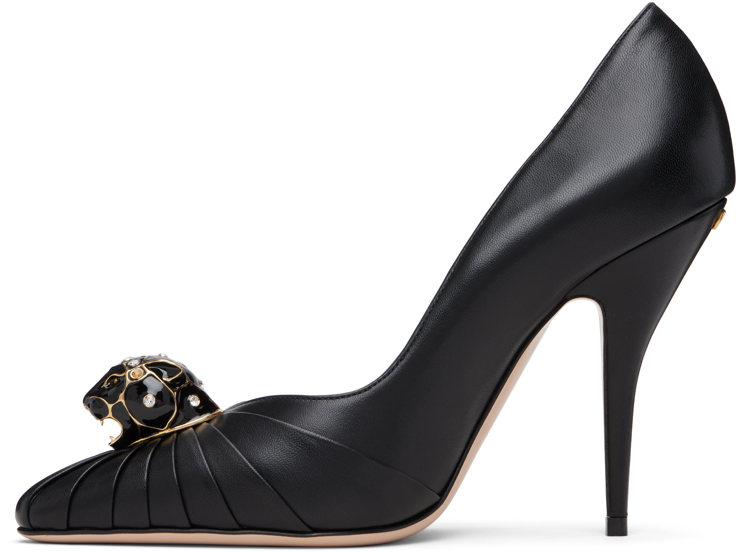 Valentino Garavani Panthea Goatskin Pumps 105mm Woman Black 39.5 In Black