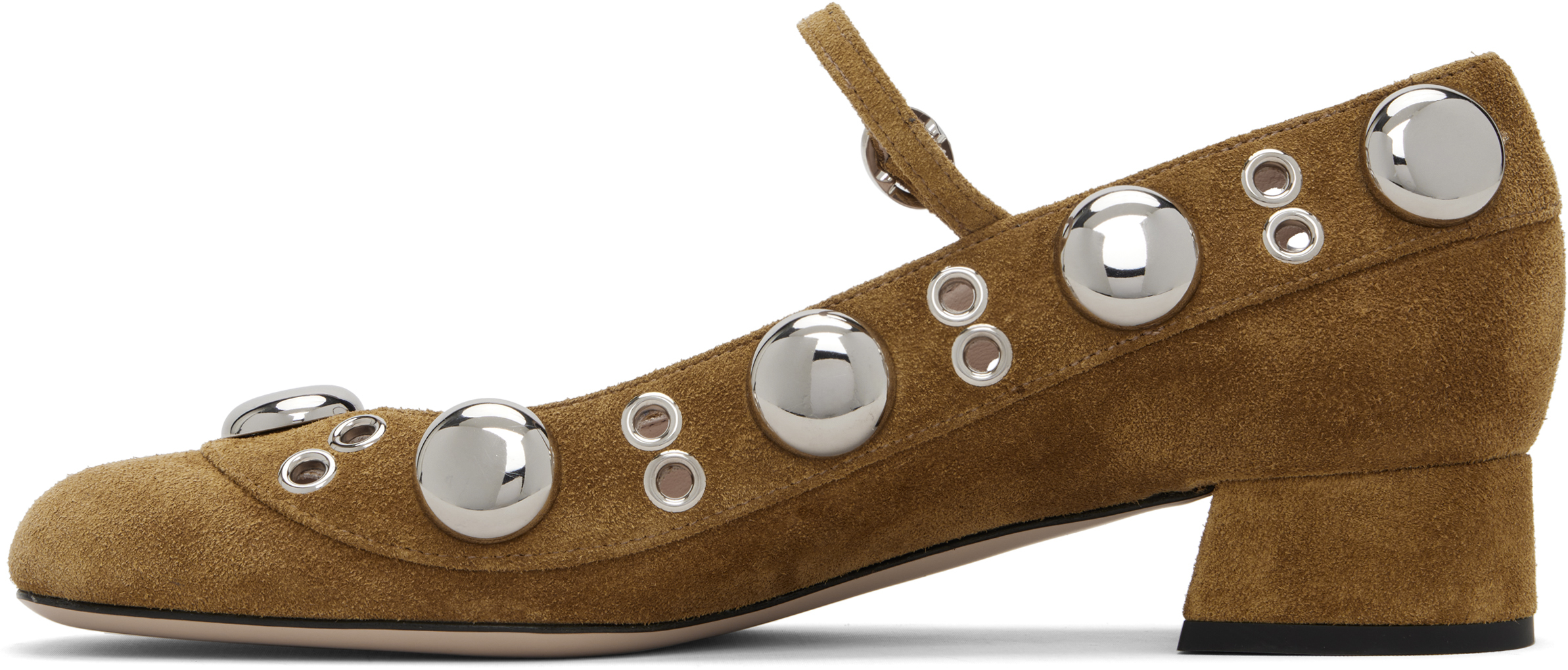 Valentino Tan Nellcôte Mary-jane Heels In Brown