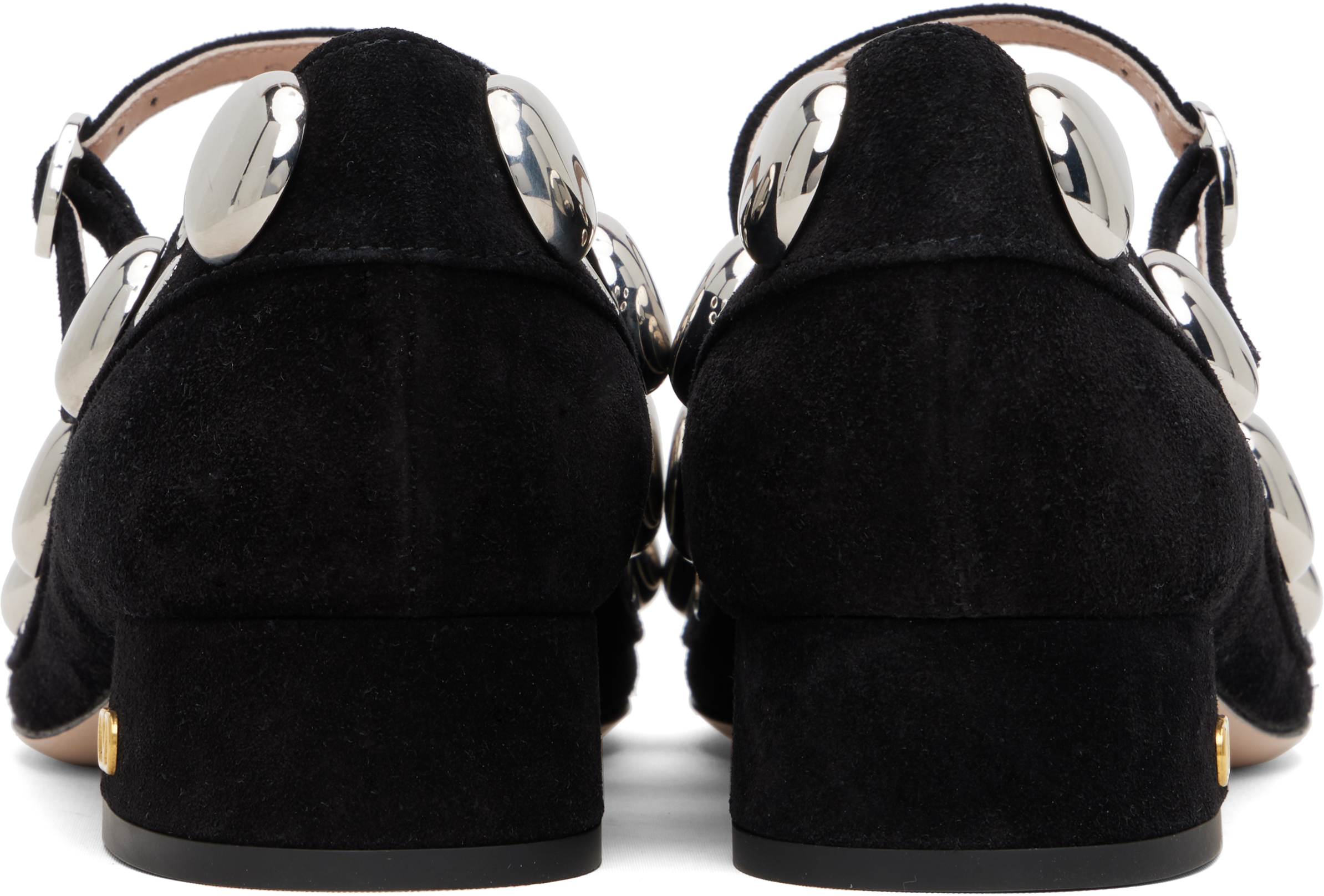 Valentino Nellcote 30 Embellished Mary Jane Suede Pumps In Black