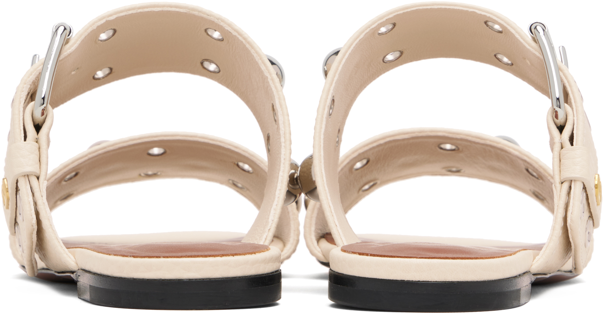 Valentino Off-white Nellcôte Slide Sandals In Neutral