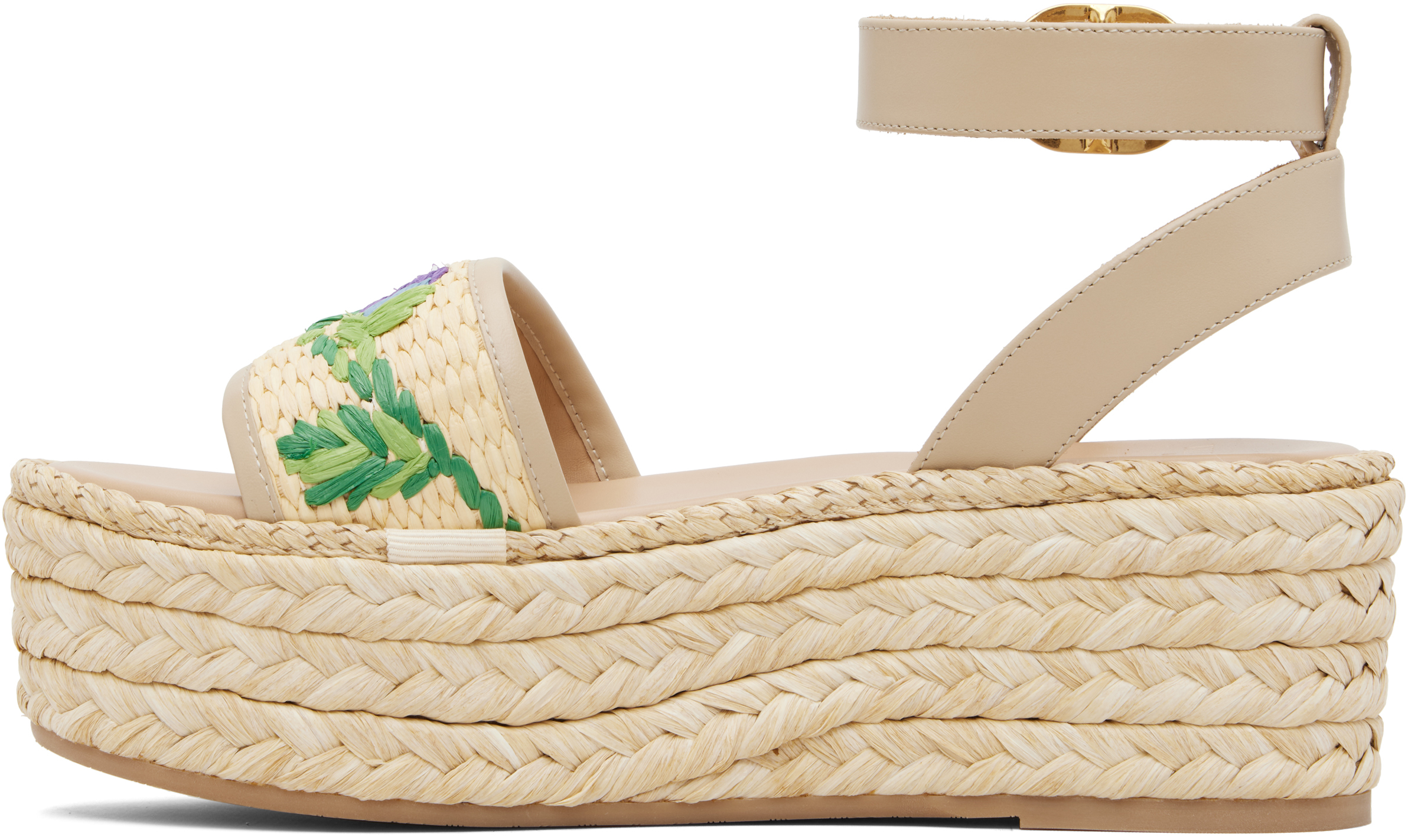 Valentino Beige Espadrillas Sandals In Neutral