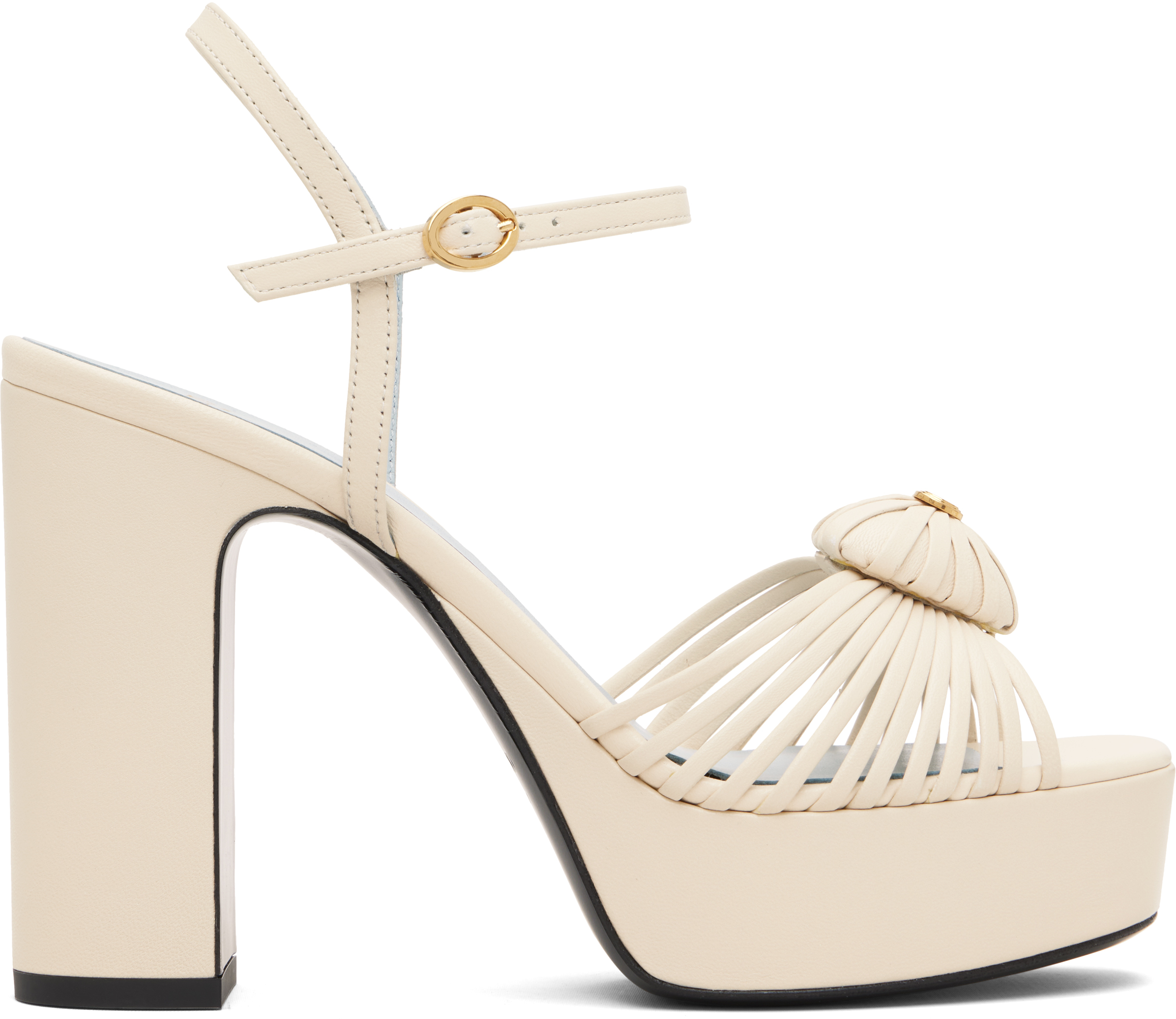 Valentino Off-white Vlogo Signature Platform Sandals In Neutral